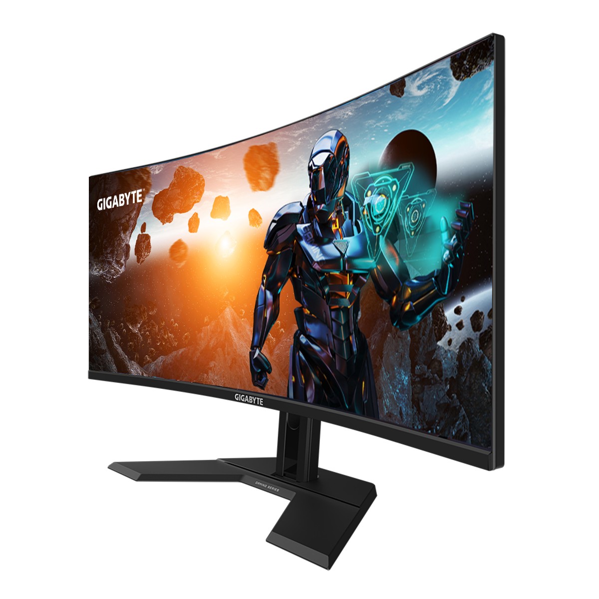 Gigabyte - Gigabyte 34" GS34WQC-EK 3440x1440 VA 120Hz 1ms FreeSync Premium Curved Ultrawide Gaming Monitor