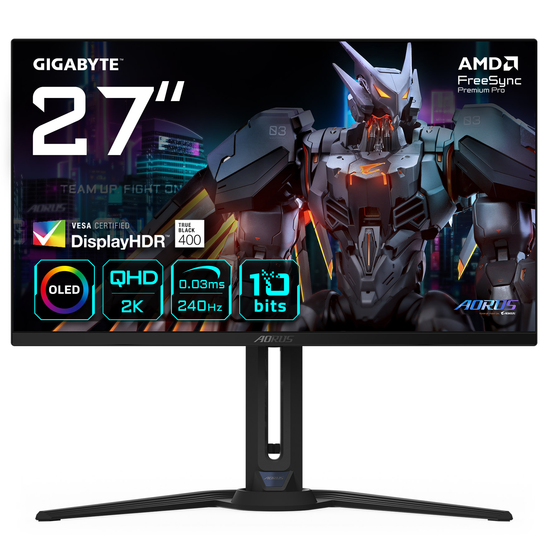 Gigabyte 27" FO27Q2 2560x1440 OLED 240Hz 0.03ms FreeSync HDMI 2.1 Widescreen Gaming Monit