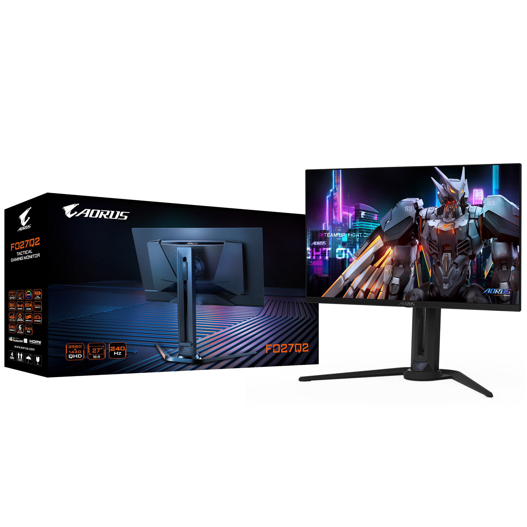 Gigabyte - Gigabyte 27" FO27Q2 2560x1440 OLED 240Hz 0.03ms FreeSync HDMI 2.1 Widescreen Gaming Monit