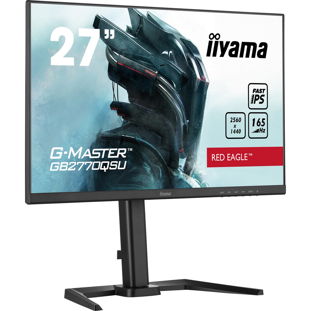 Iiyama - iiyama 27" G-Master GB2770QSU-B5 2560x1440 IPS 165Hz 0.5ms FreeSync HDR400 Widescreen Gaming Monitor