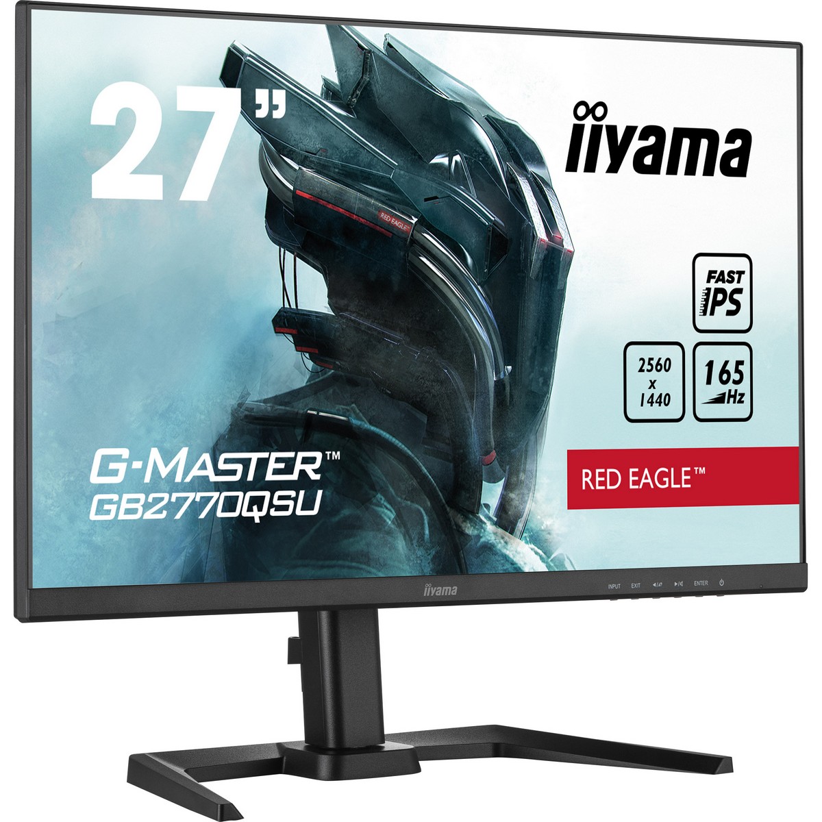 Iiyama - iiyama 27" G-Master GB2770QSU-B5 2560x1440 IPS 165Hz 0.5ms FreeSync HDR400 Widescreen Gaming Monitor
