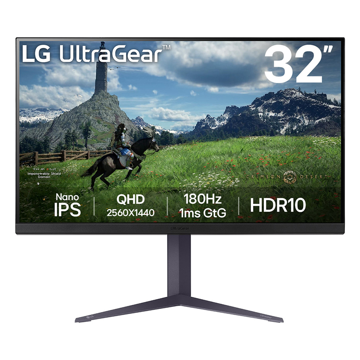 LG 32" 32GS85Q-B 2560x1440 Nano IPS 180Hz 1ms A-Sync Widescreen Gaming Monitor