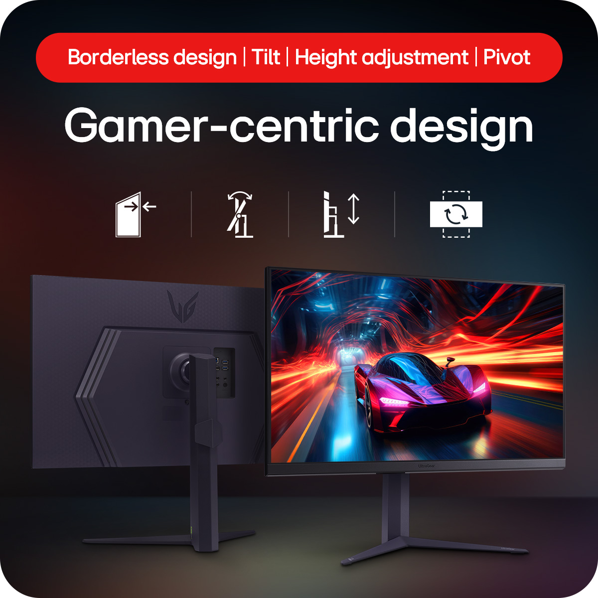 LG - LG 32" 32GS85Q-B 2560x1440 Nano IPS 180Hz 1ms A-Sync Widescreen Gaming Monitor