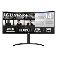 Photos - Monitor LG 34" 34WR55QK-B 3440x1440 VA 100Hz 5ms USB-C Curved UltraWide  