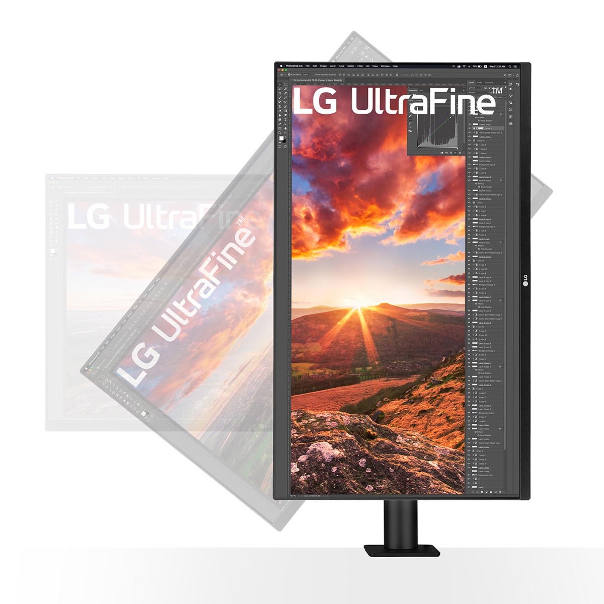 LG - LG 32" 32UN880K-B 3840x2160 IPS 60Hz Widescreen Ergo UltraFine USB-C Monitor