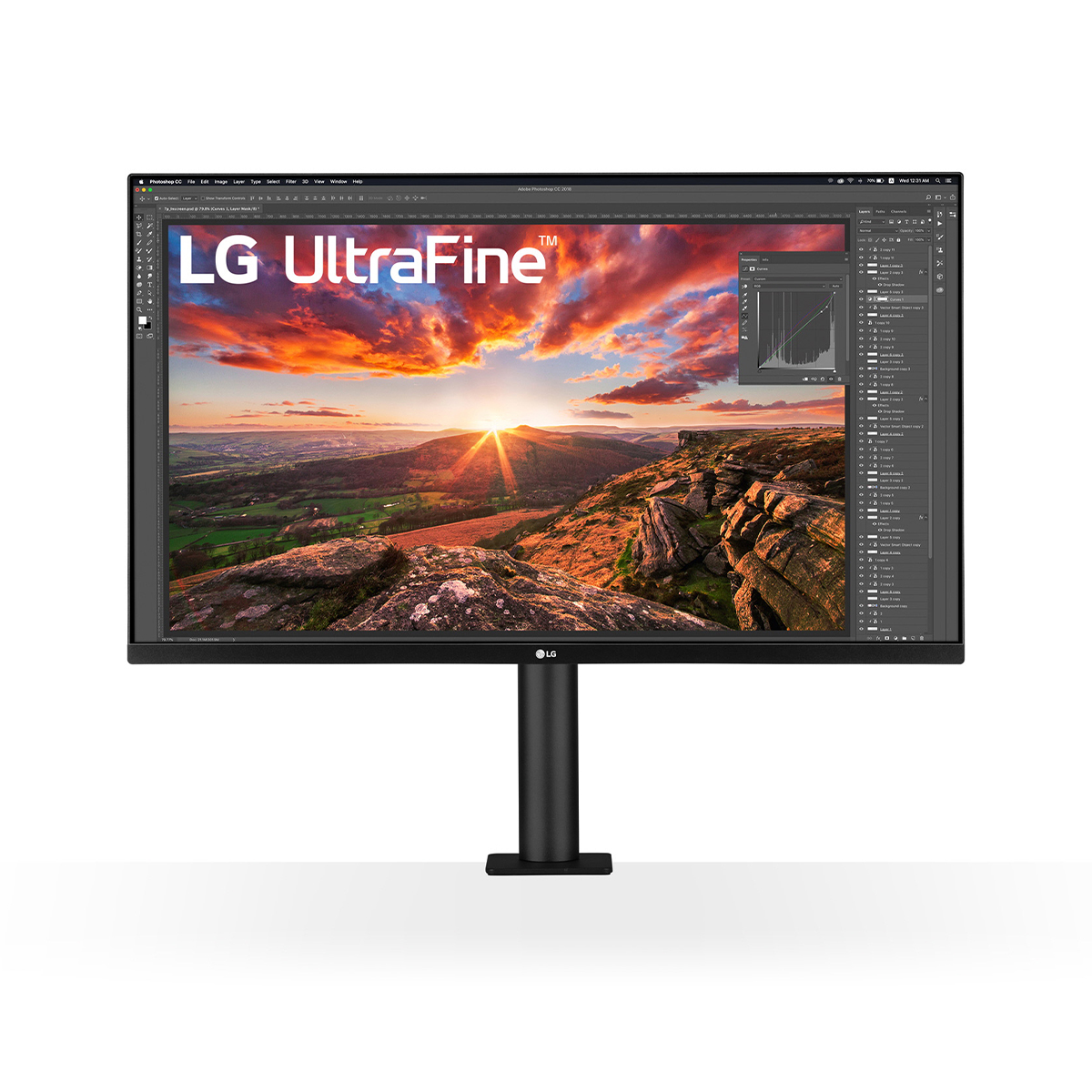 LG 32" 32UN880K-B 3840x2160 IPS 60Hz Widescreen Ergo UltraFine USB-C Monitor