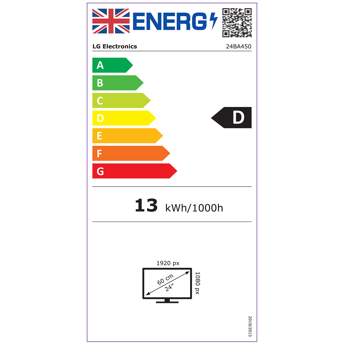 LG - LG 24" 24BA450-B 1920x1080 IPS 100Hz 1ms Full HD Monitor