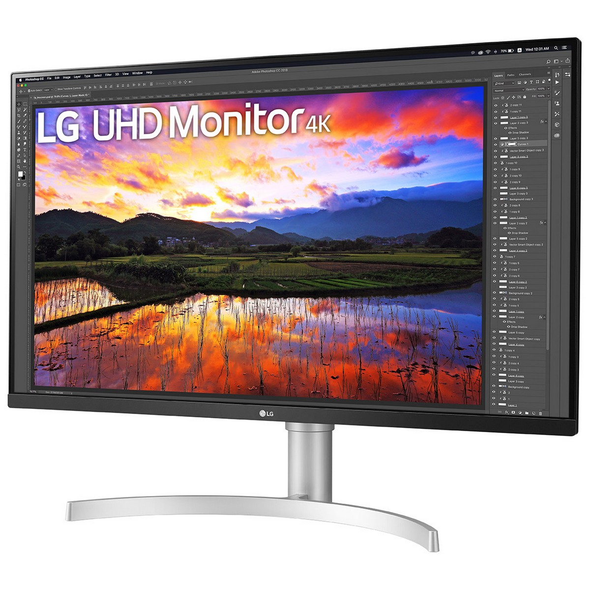 LG - LG 32" 32UN650K-W 3840x2160 IPS 60Hz FreeSync HDR Gaming Monitor - White