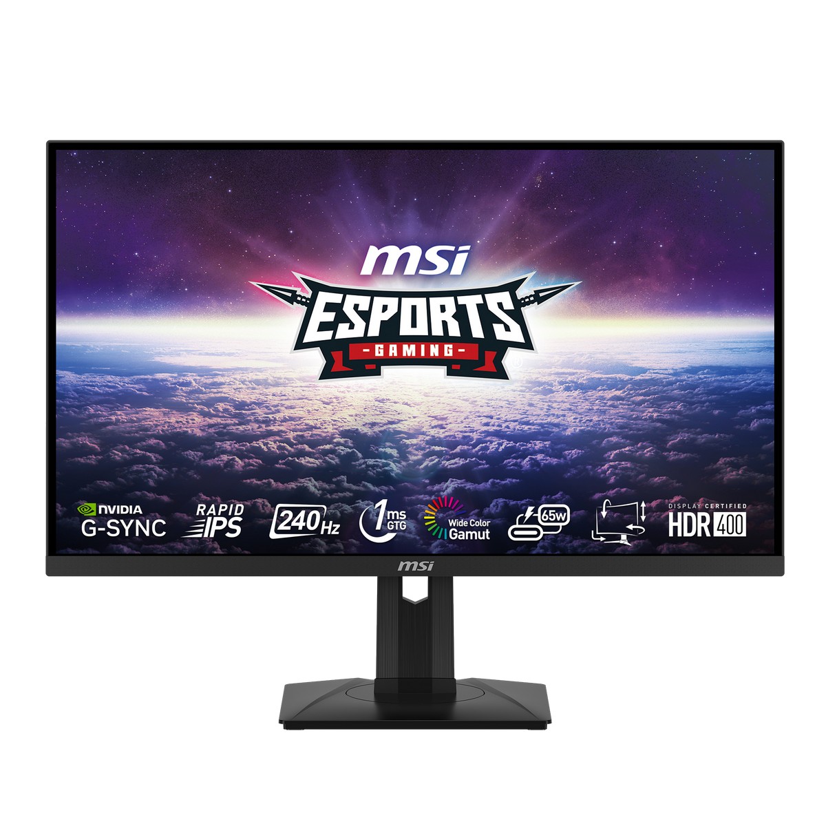 MSI 27" G274QPX 2560x1440 Rapid IPS 240Hz 1ms G-Sync HDR 400 Widescreen Gaming Monitor