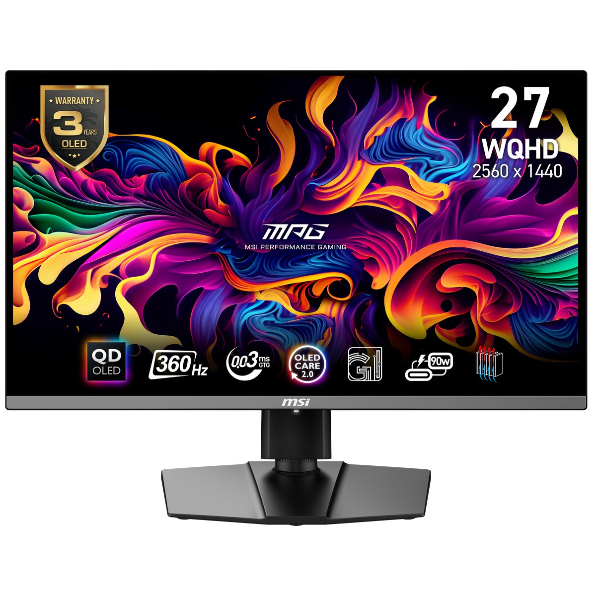 MSI 27" MPG 271QRX QD-OLED 2560x1440 360Hz 0.03ms A-Sync Gaming Monitor