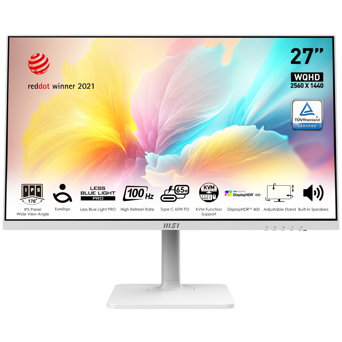MSI 27" Modern MD272QXPW 2560x1440 IPS 75Hz Business Productivity Monitor