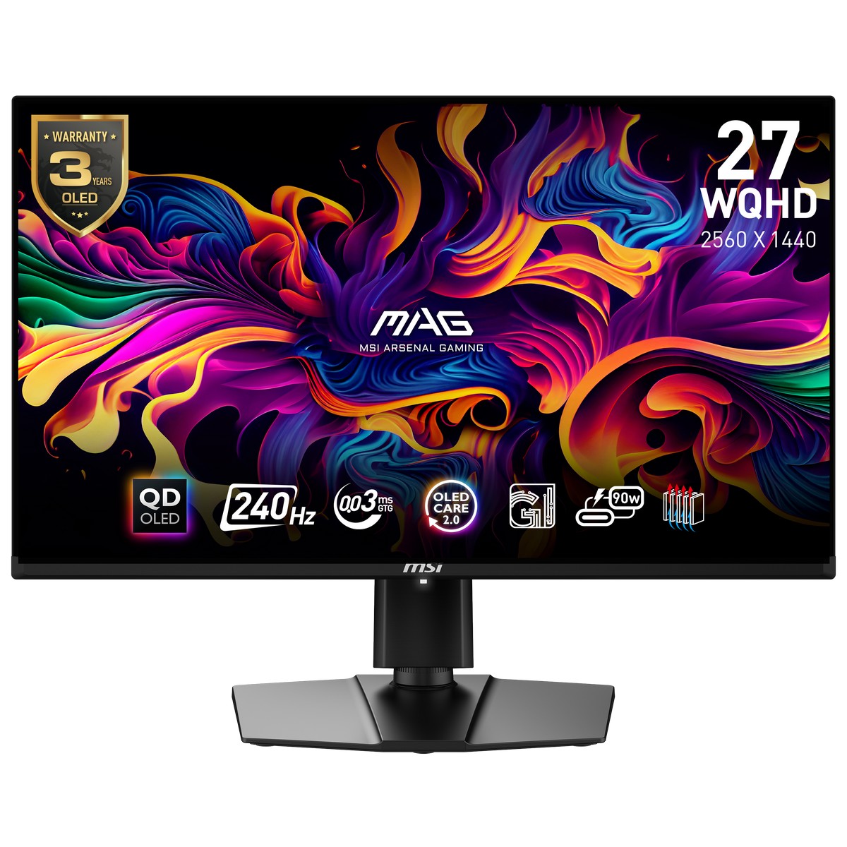 MSI 27" MAG 271QPX QD-OLED E2 2560x1440 240Hz 0.03ms A-Sync HDR HDMI 2.1 Gaming Monitor