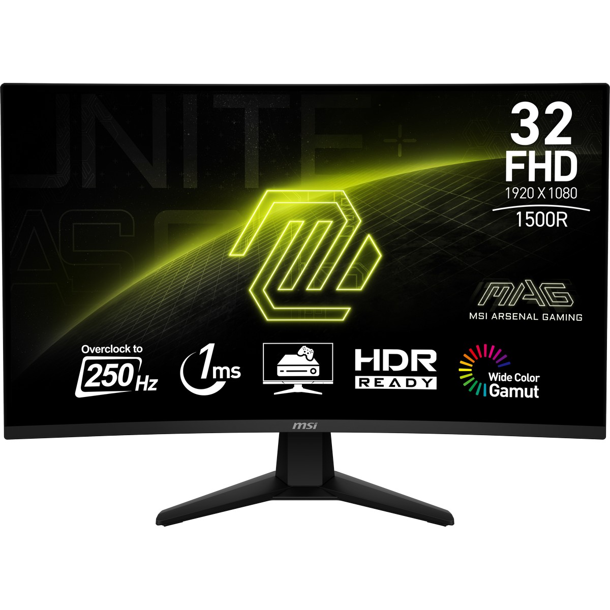 MSI 32" MAG 32C6X 1920x1080 VA 250Hz 1ms A-Sync Curved Gaming Monitor