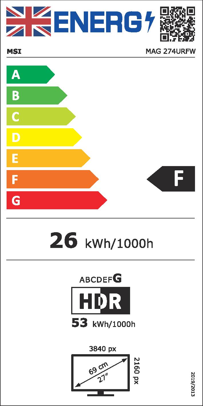 MSI - MSI 27" MAG 274URFW 3840x2160 Rapid IPS 120Hz 0.5ms HDMI 2.1 Widescreen Gaming Monitor