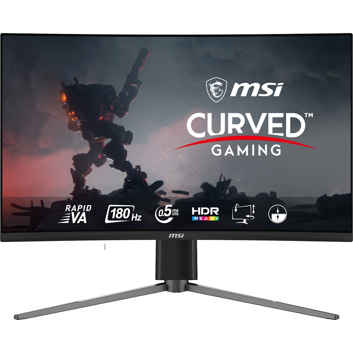 MSI 27" MAG 27CQ6F 2560x1440 Rapid VA 180Hz 0.5ms A-Sync Curved Widescreen Gaming Monitor