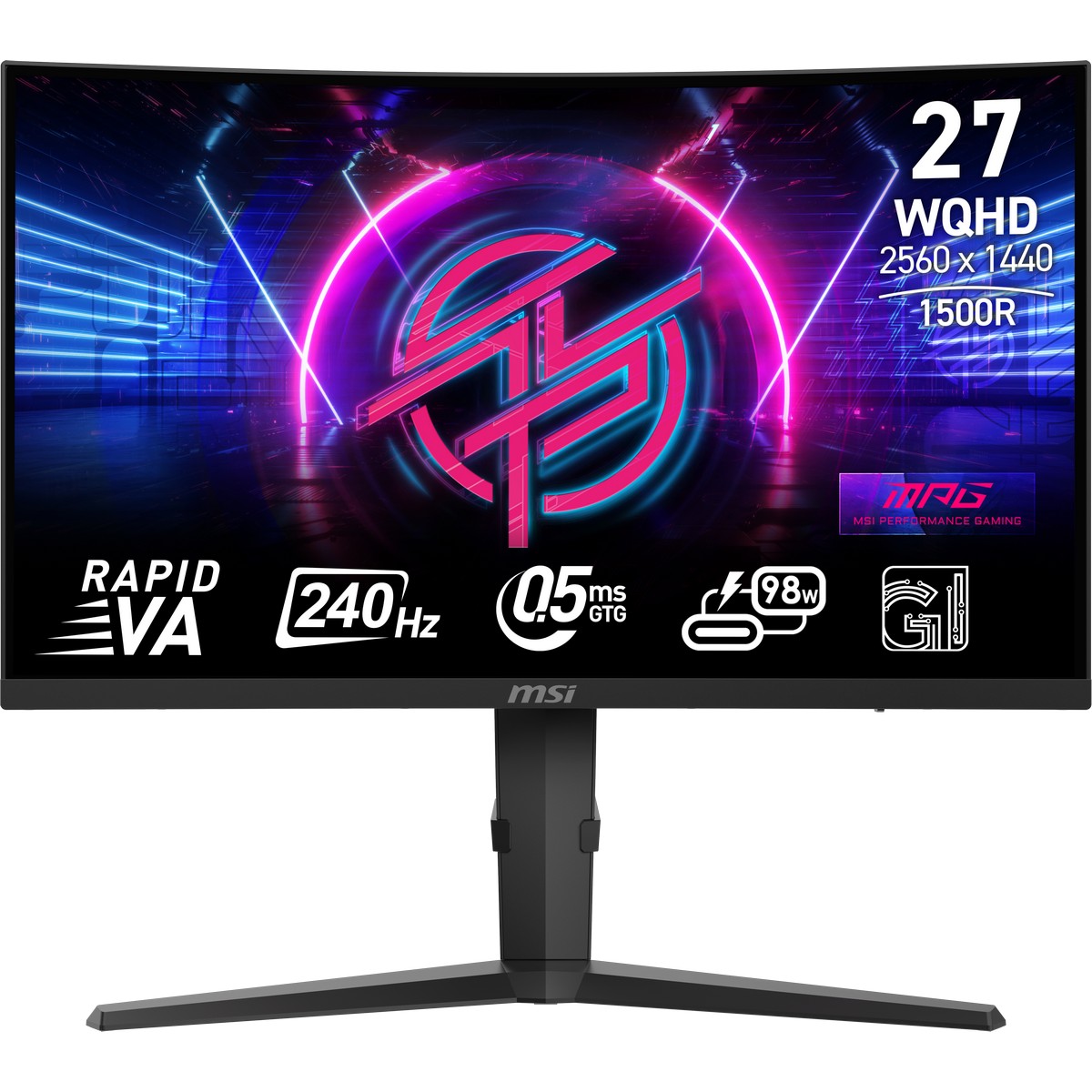 MSI 27" MPG 275CQRXF 2560x1440 Rapid VA 240Hz 0.5ms FreeSync Curved Gaming Monitor