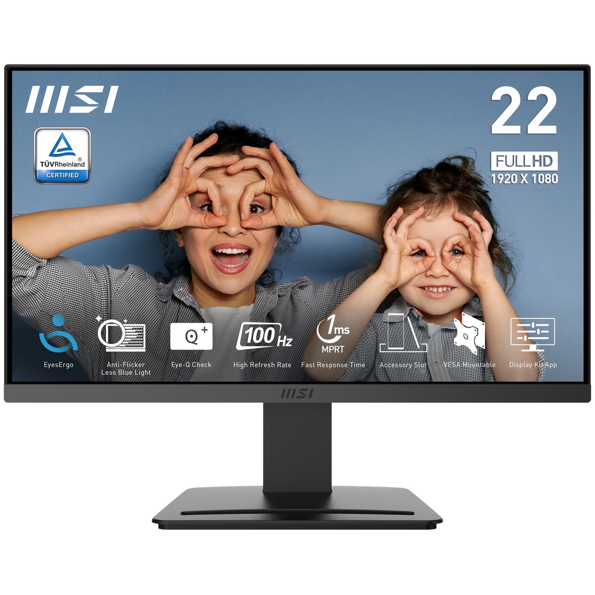 MSI - MSI 24" PRO MP223 E2 1920x1080 VA 100Hz 1ms Business Productivity Monitor