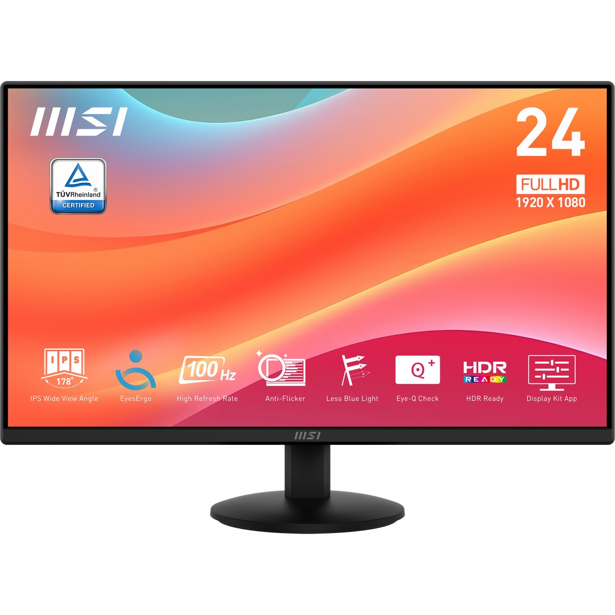 MSI 24" PRO MP242L 1920x1080 IPS 100Hz 1ms Monitor - Black