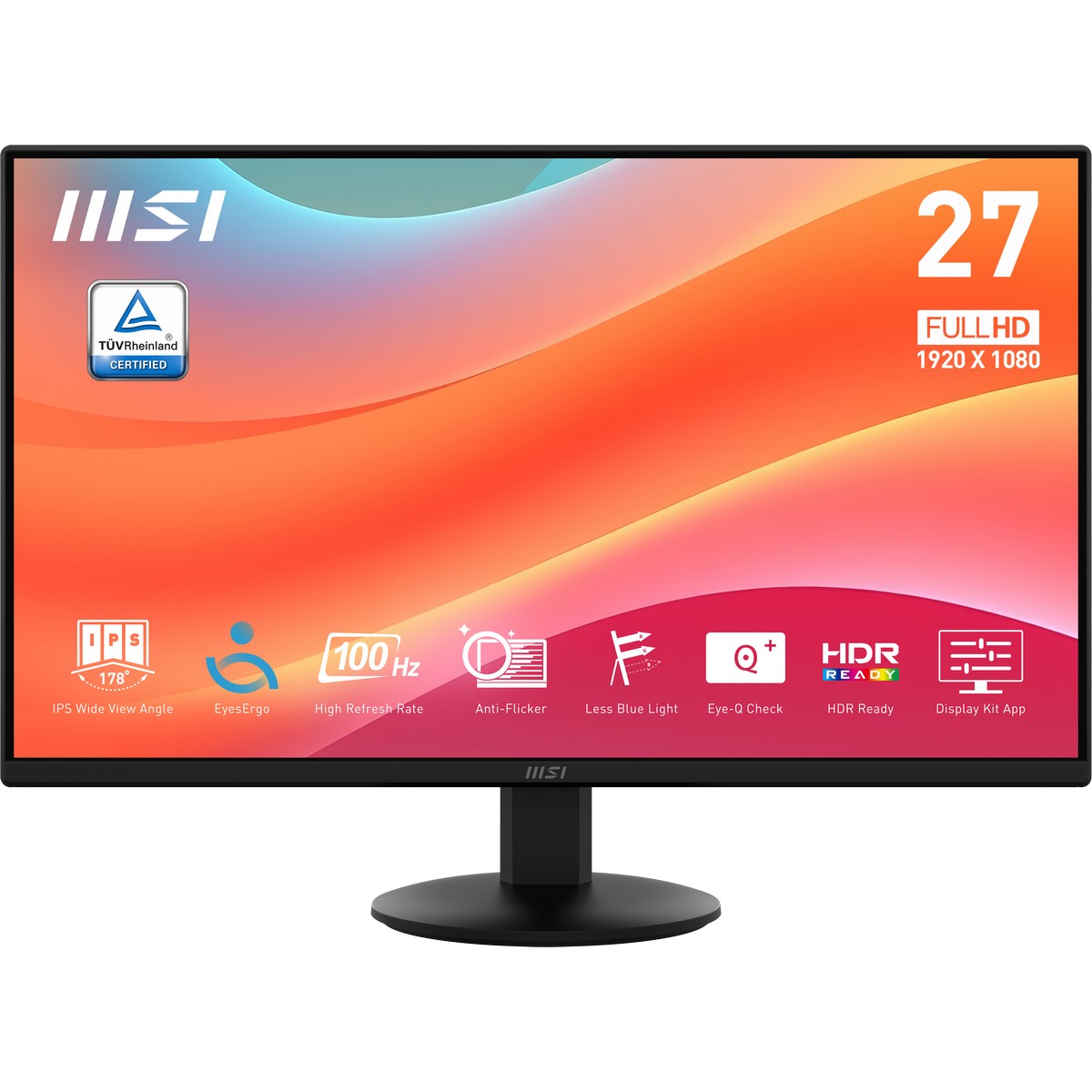 MSI 27" PRO MP272L 1920x1080 IPS 100Hz Flat Monitor - Black