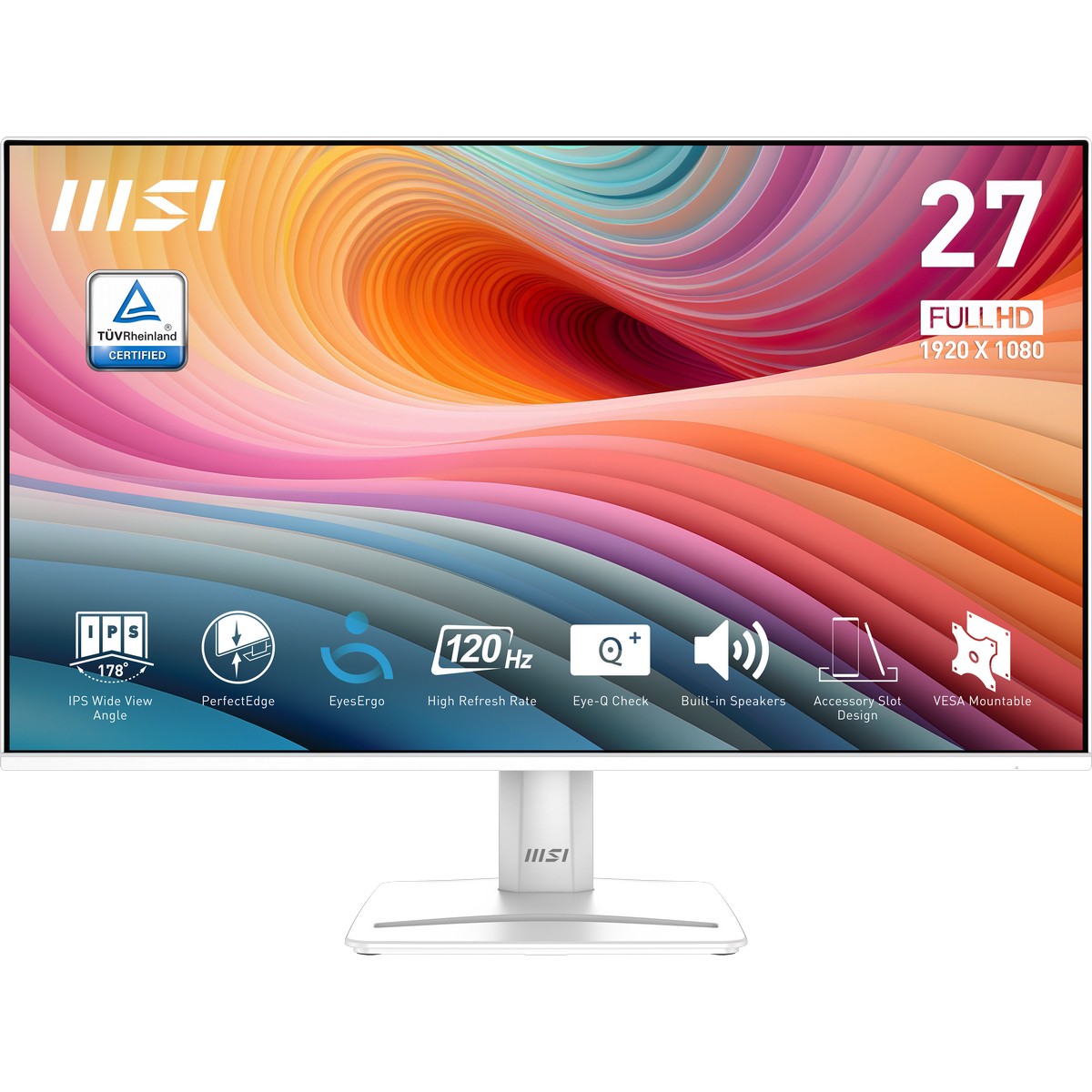 MSI - MSI 27" PRO MP275W E2 1920x1080 IPS 120Hz Flat Monitor - White