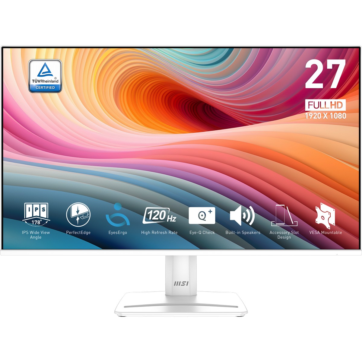 MSI 27" PRO MP275W E2 1920x1080 IPS 120Hz Flat Monitor - White