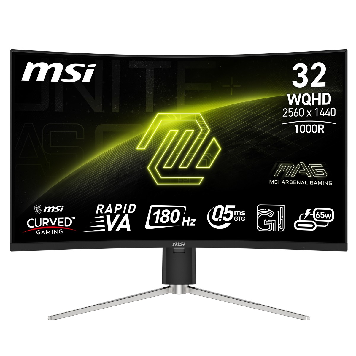 MSI 32" MAG 325CQRF QD E2 2160x1440 Rapid VA 180Hz 0.5ms Curved A-Sync Widescreen Gaming Monitor - Black