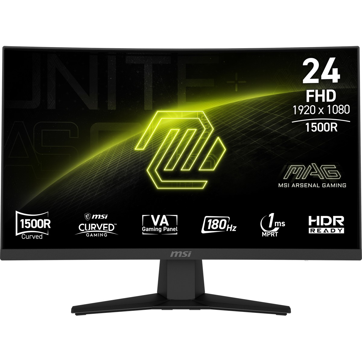 MSI 24" MAG 244C 1920x1080 VA 180Hz 1ms Adaptive Sync Curved Gaming Monitor - Black