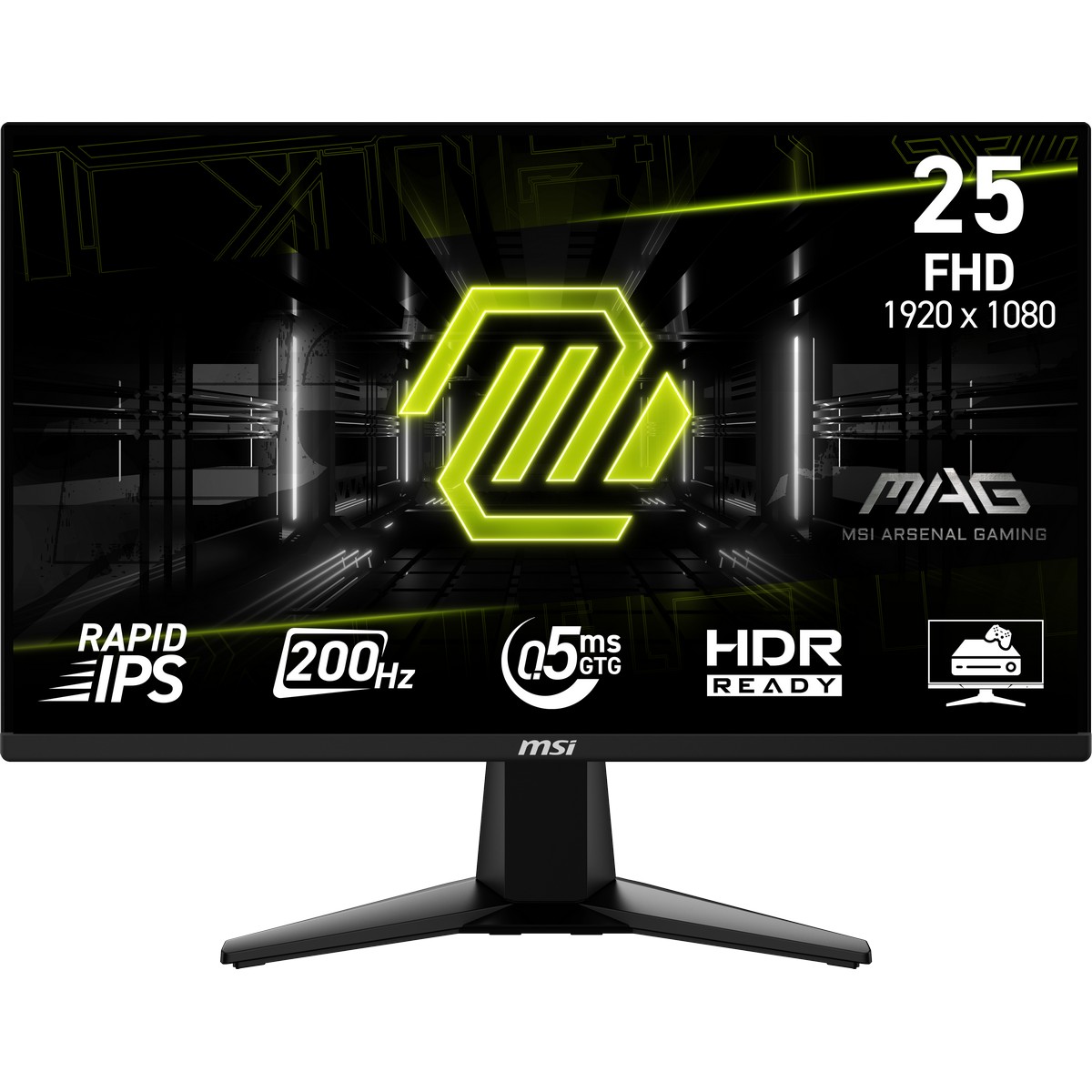 MSI 25" MAG 255F E20 1920x1080 Rapid IPS 200Hz 0.5ms A-Sync Widescreen Gaming Monitor