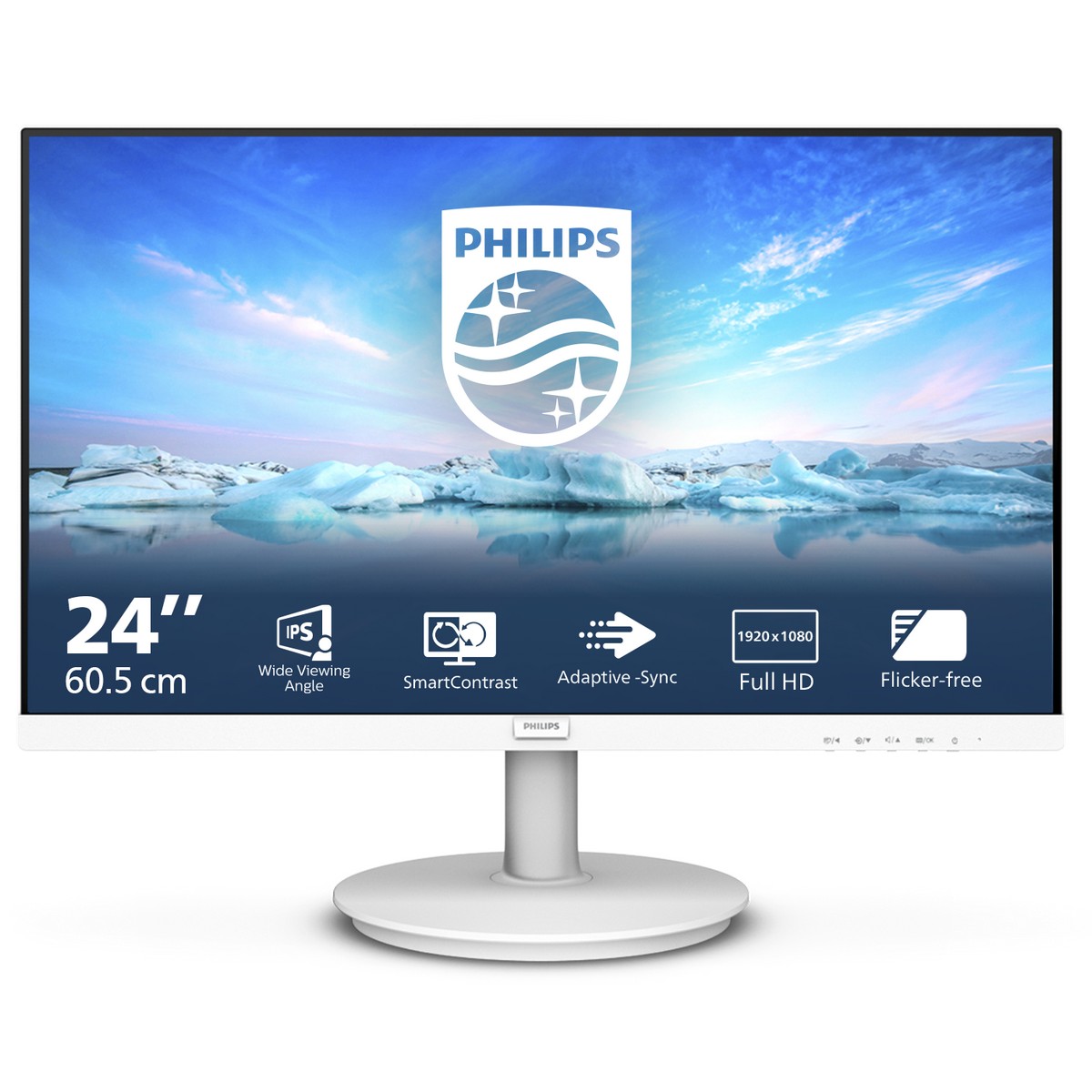 Philips - Philips 24" 241V8AW/00 IPS 1920x1080 VA 75Hz 1ms A-Sync Widescreen Monitor