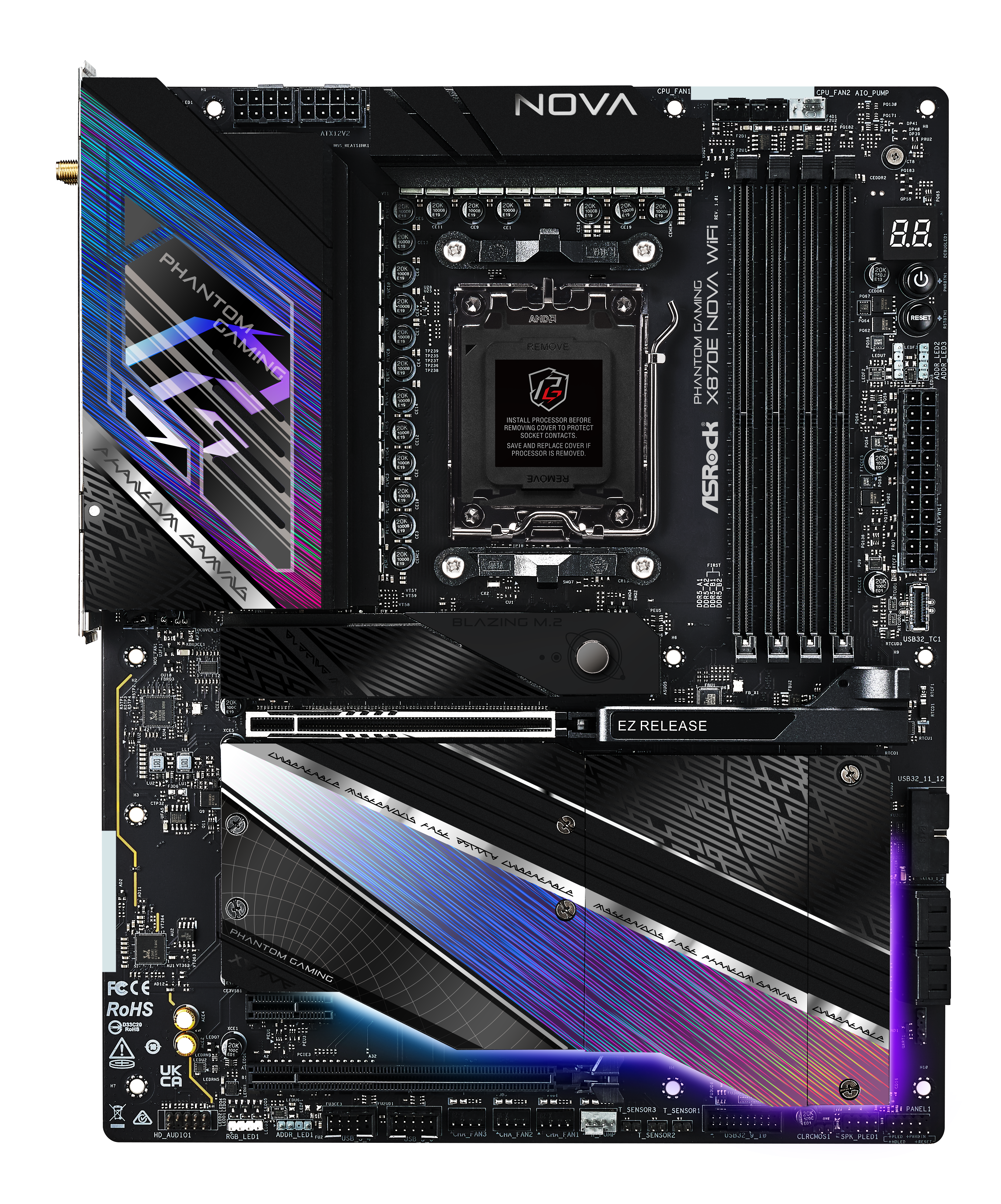 ASRock - Asrock X870E Nova WIFI (Socket AM5) DDR5 ATX Motherboard