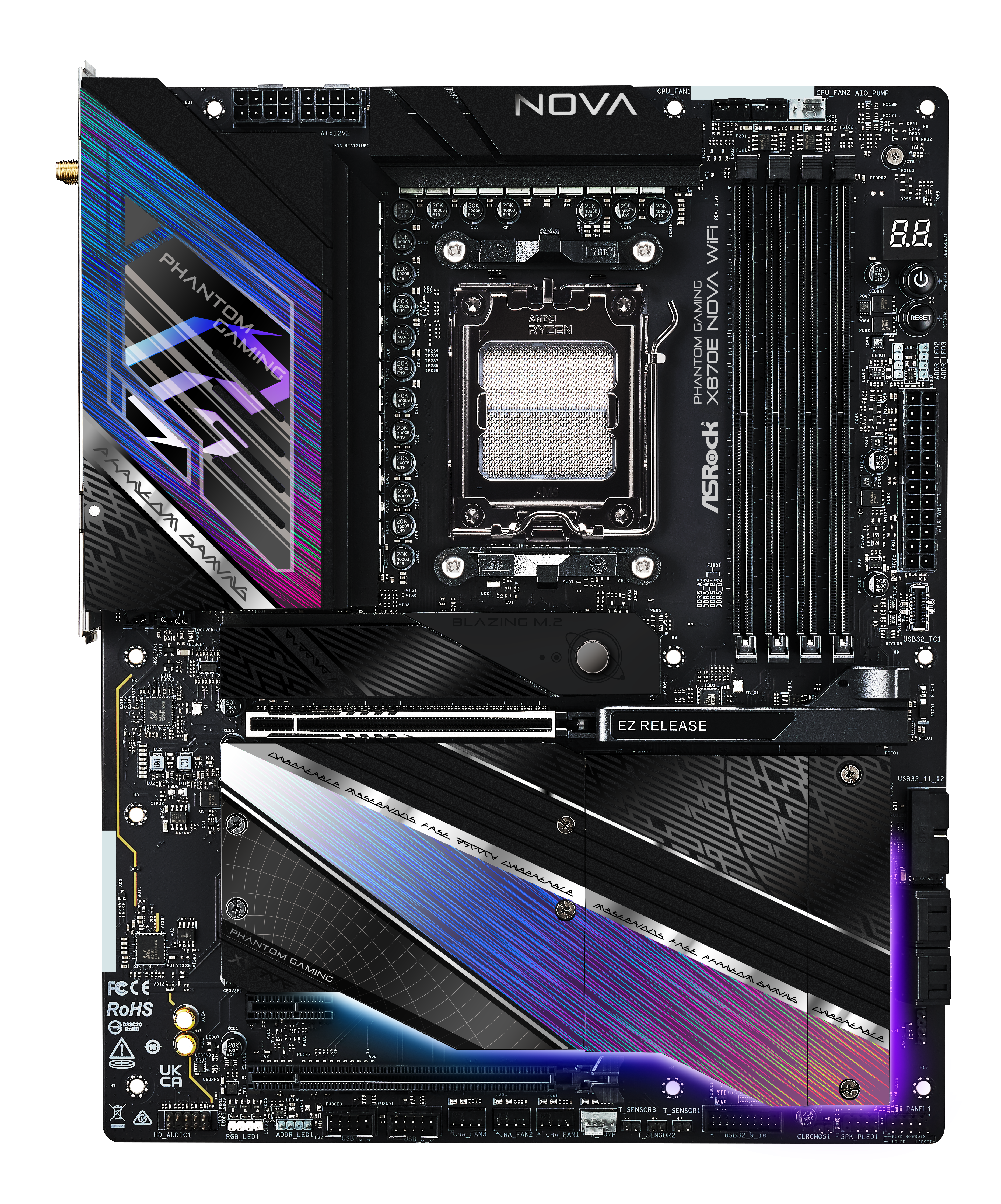 ASRock - Asrock X870E Nova WIFI (Socket AM5) DDR5 ATX Motherboard