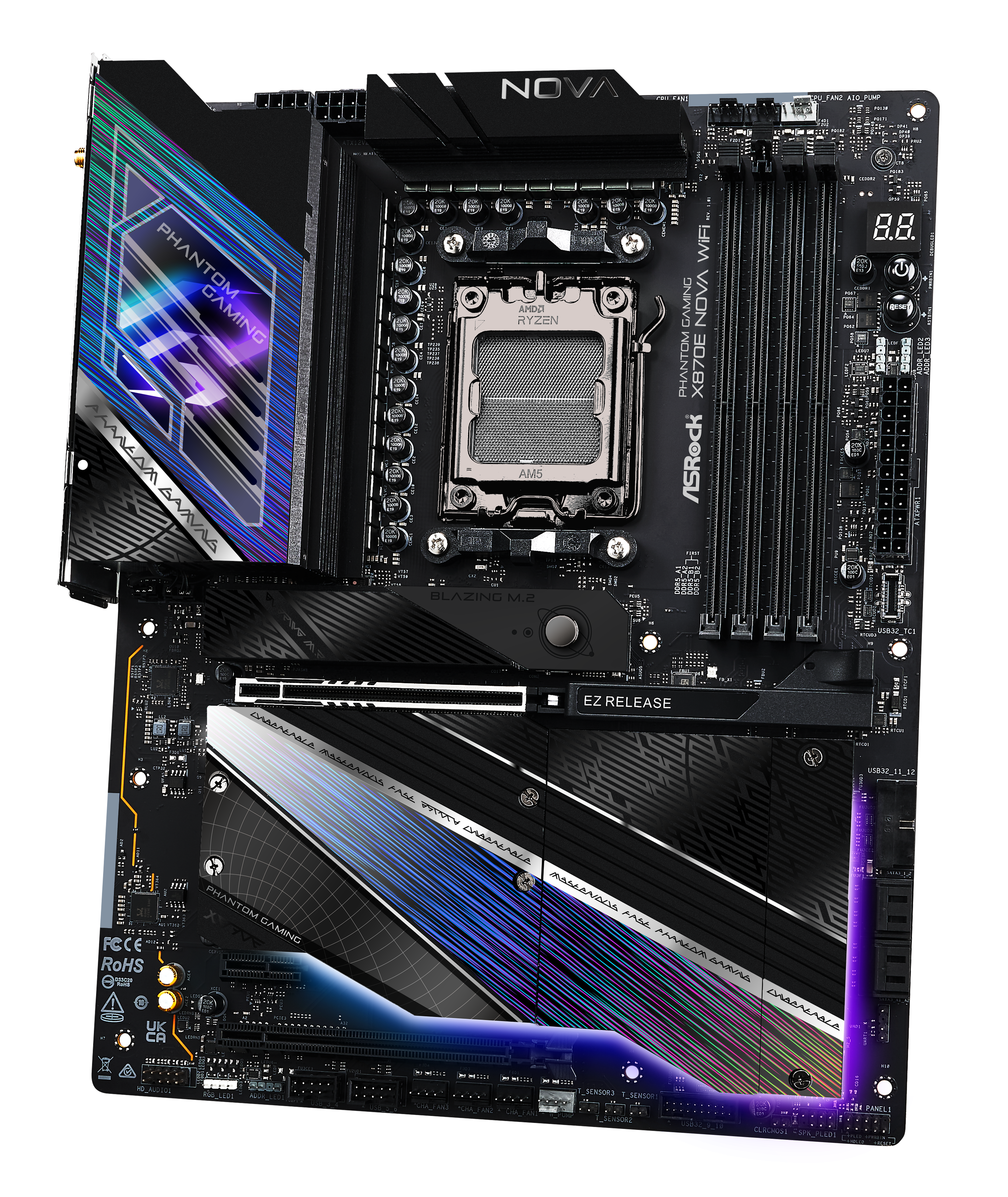 ASRock - Asrock X870E Nova WIFI (Socket AM5) DDR5 ATX Motherboard