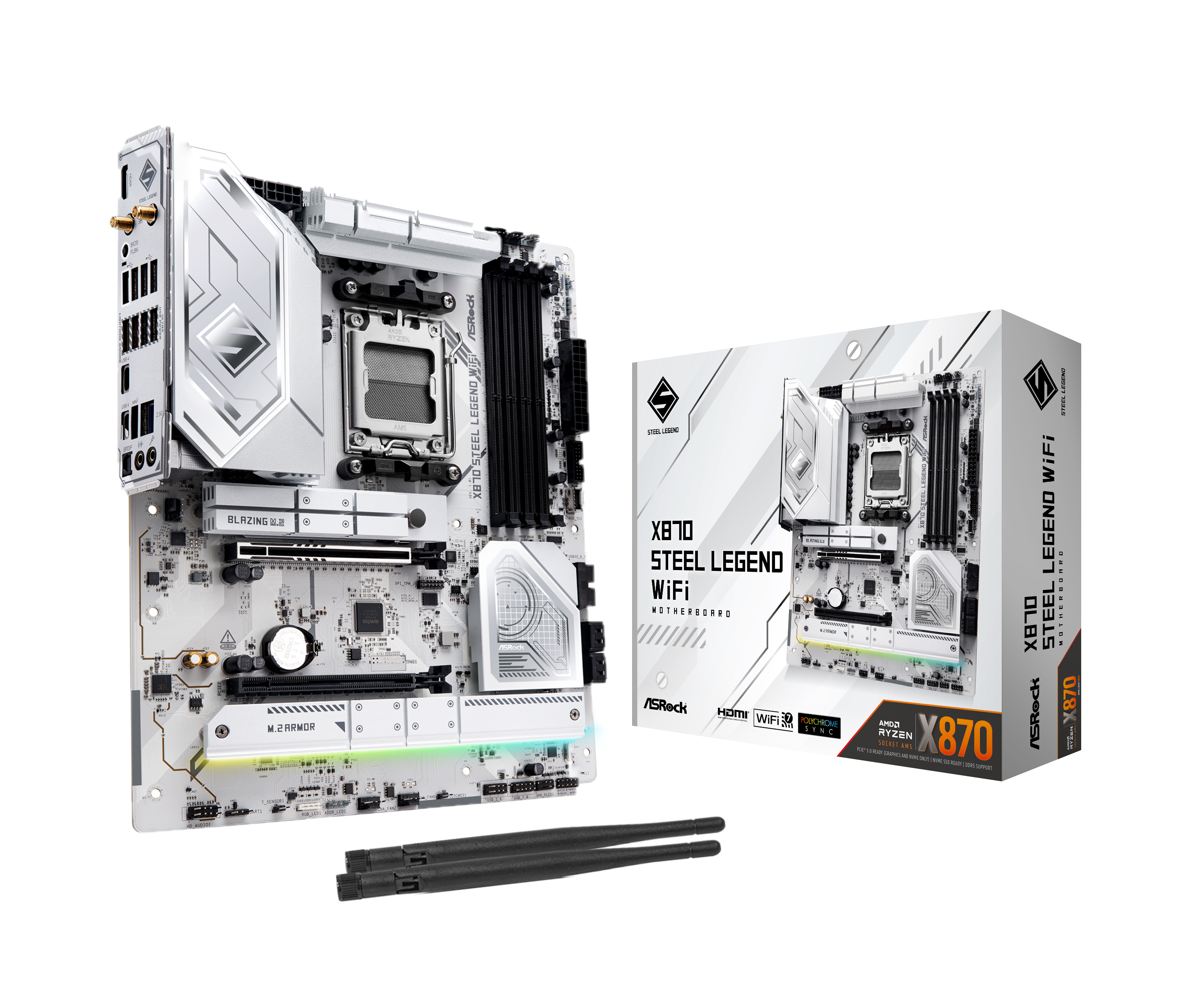 Asrock X870 Steel Legend WIFI (Socket AM5) DDR5 ATX Motherboard