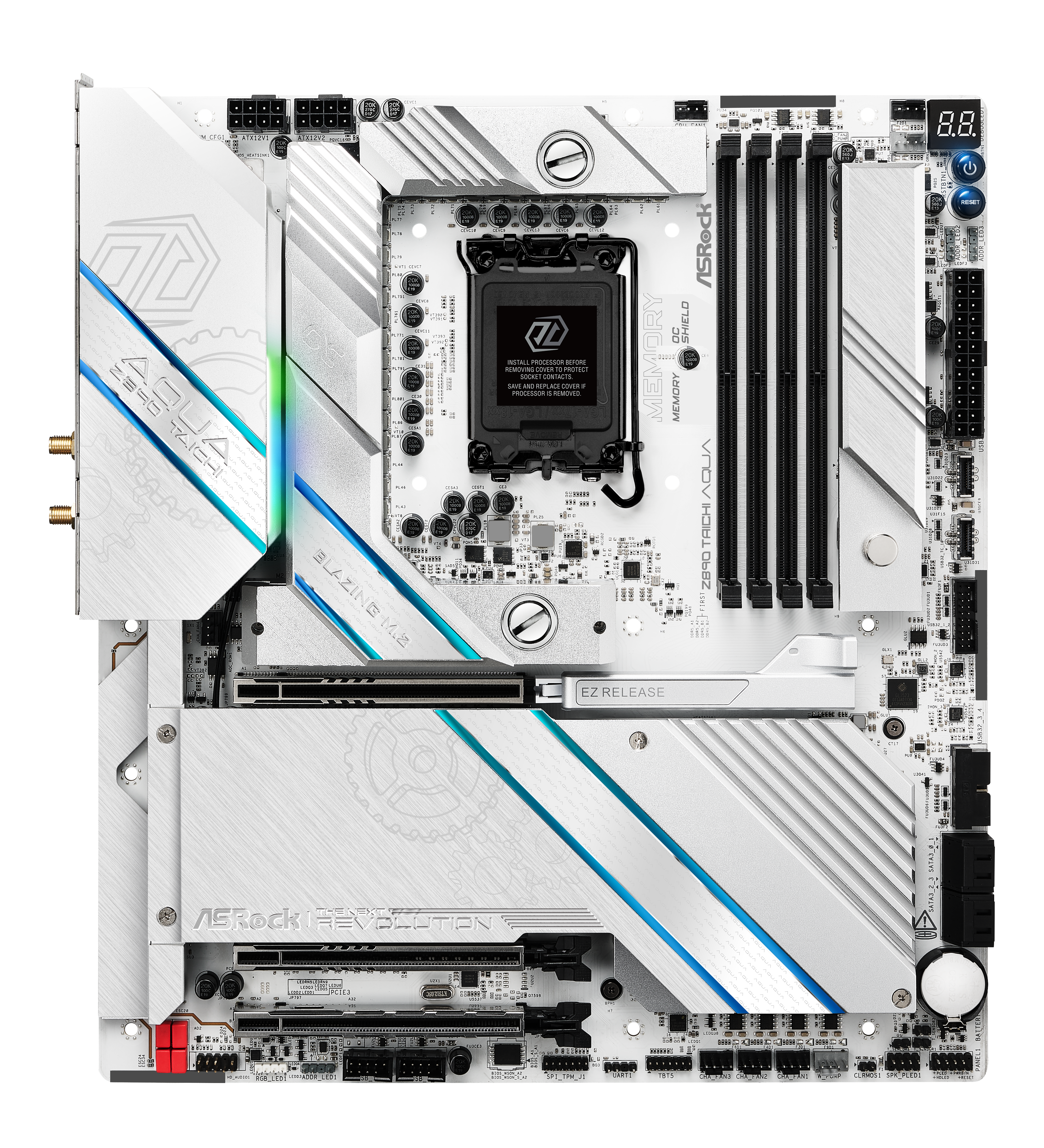 ASRock - Asrock Z890 Taichi AQUA (LGA 1851) DDR5 EATX Motherboard