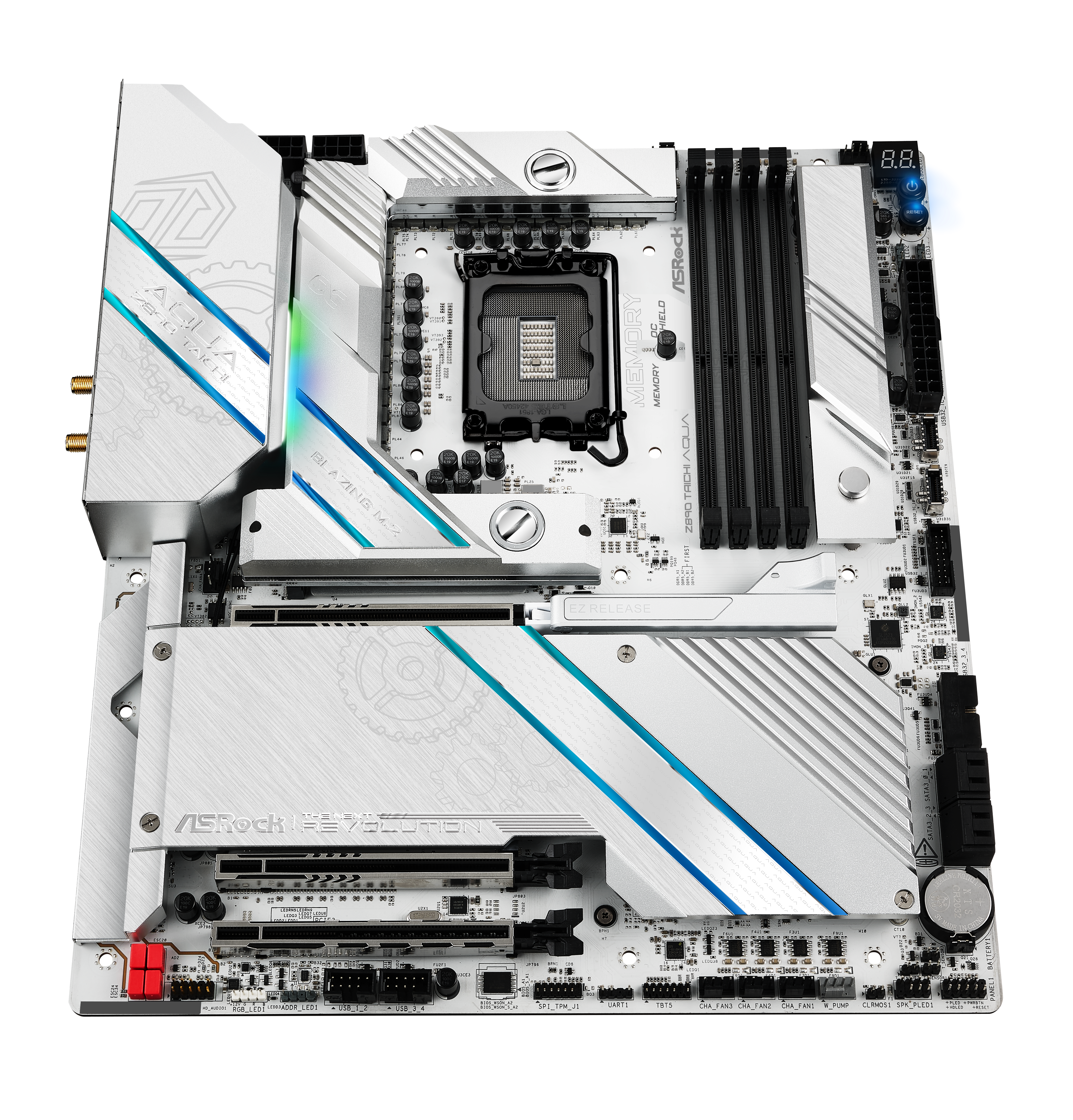 ASRock - Asrock Z890 Taichi AQUA (LGA 1851) DDR5 EATX Motherboard