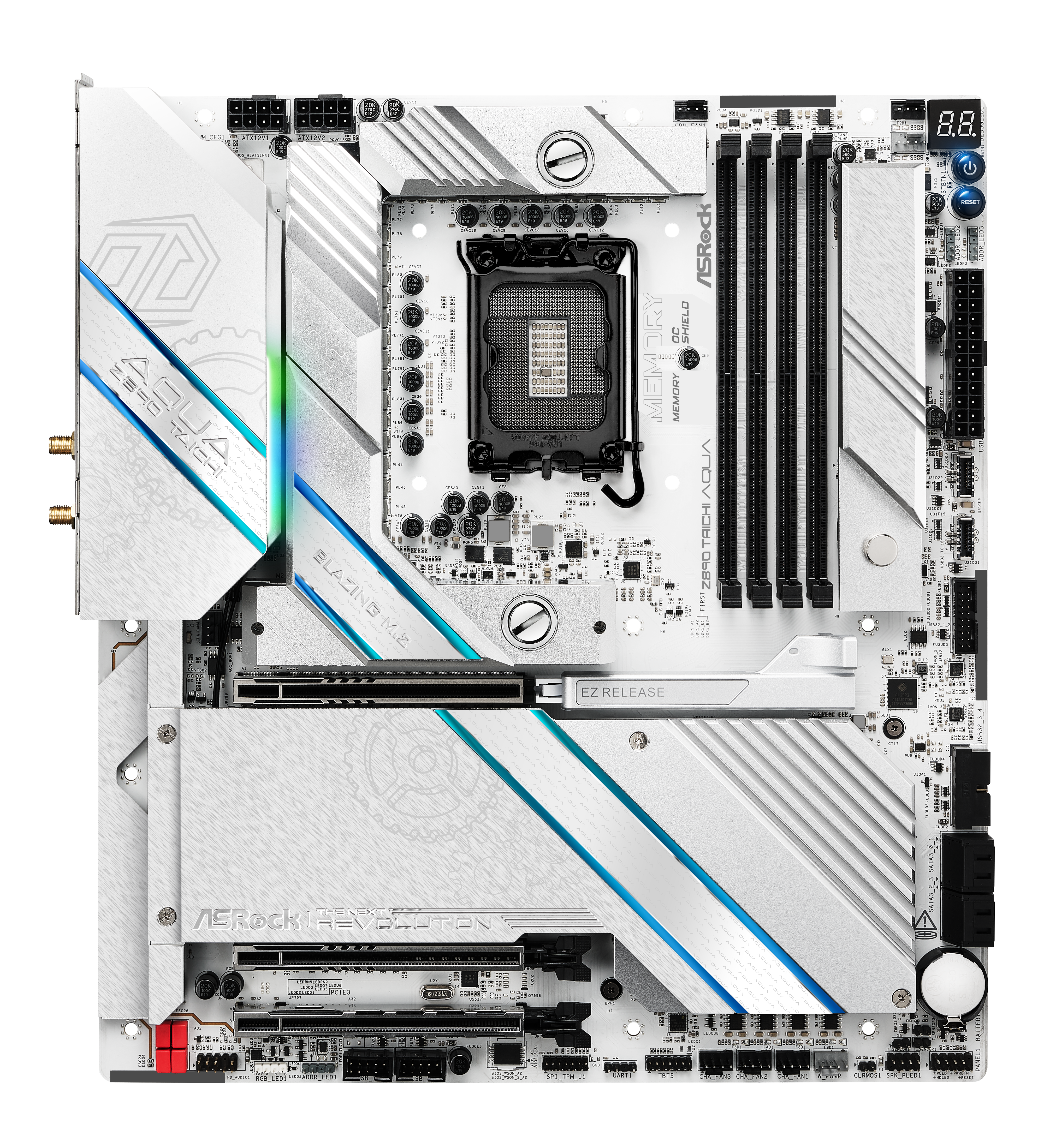 ASRock - Asrock Z890 Taichi AQUA (LGA 1851) DDR5 EATX Motherboard