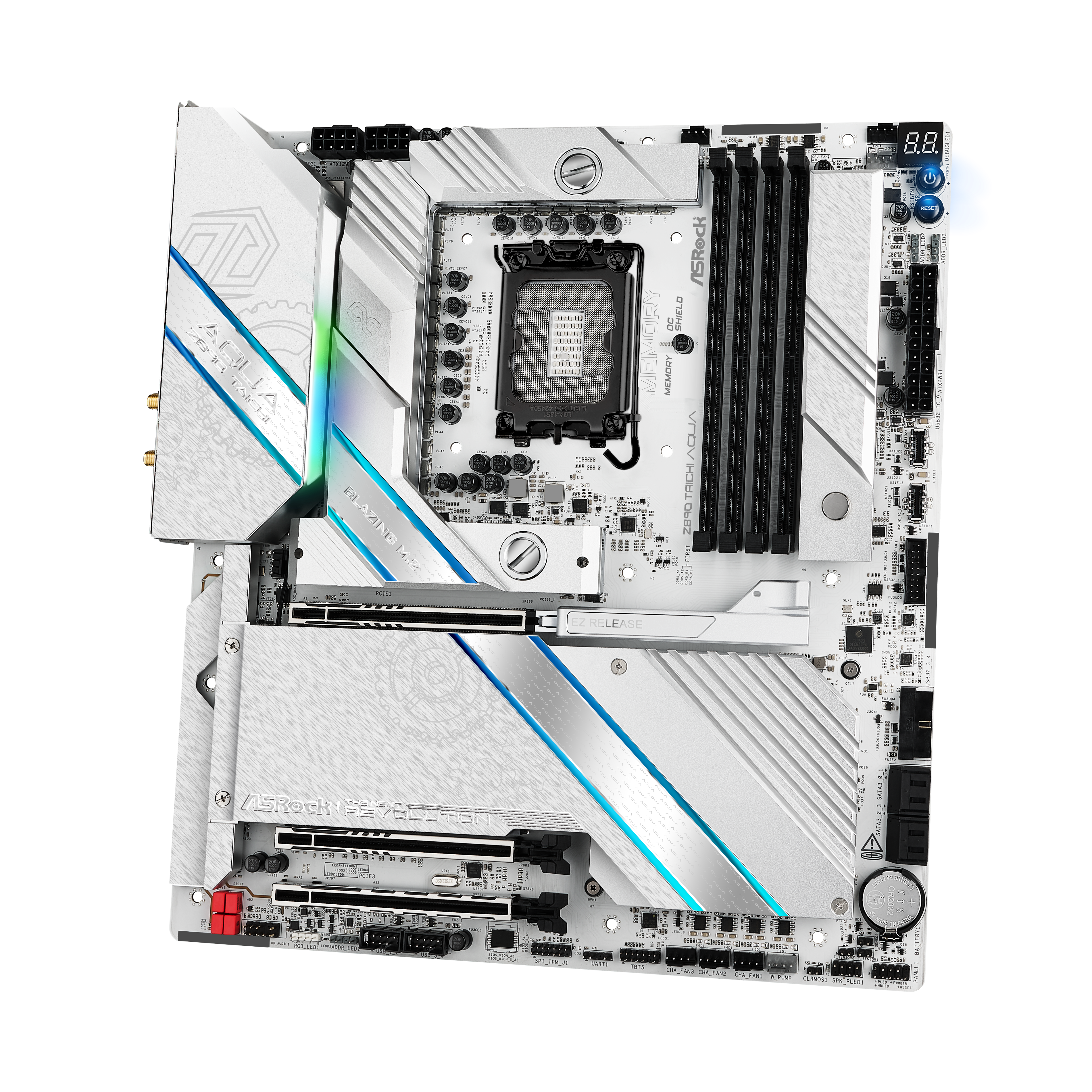 ASRock - Asrock Z890 Taichi AQUA (LGA 1851) DDR5 EATX Motherboard