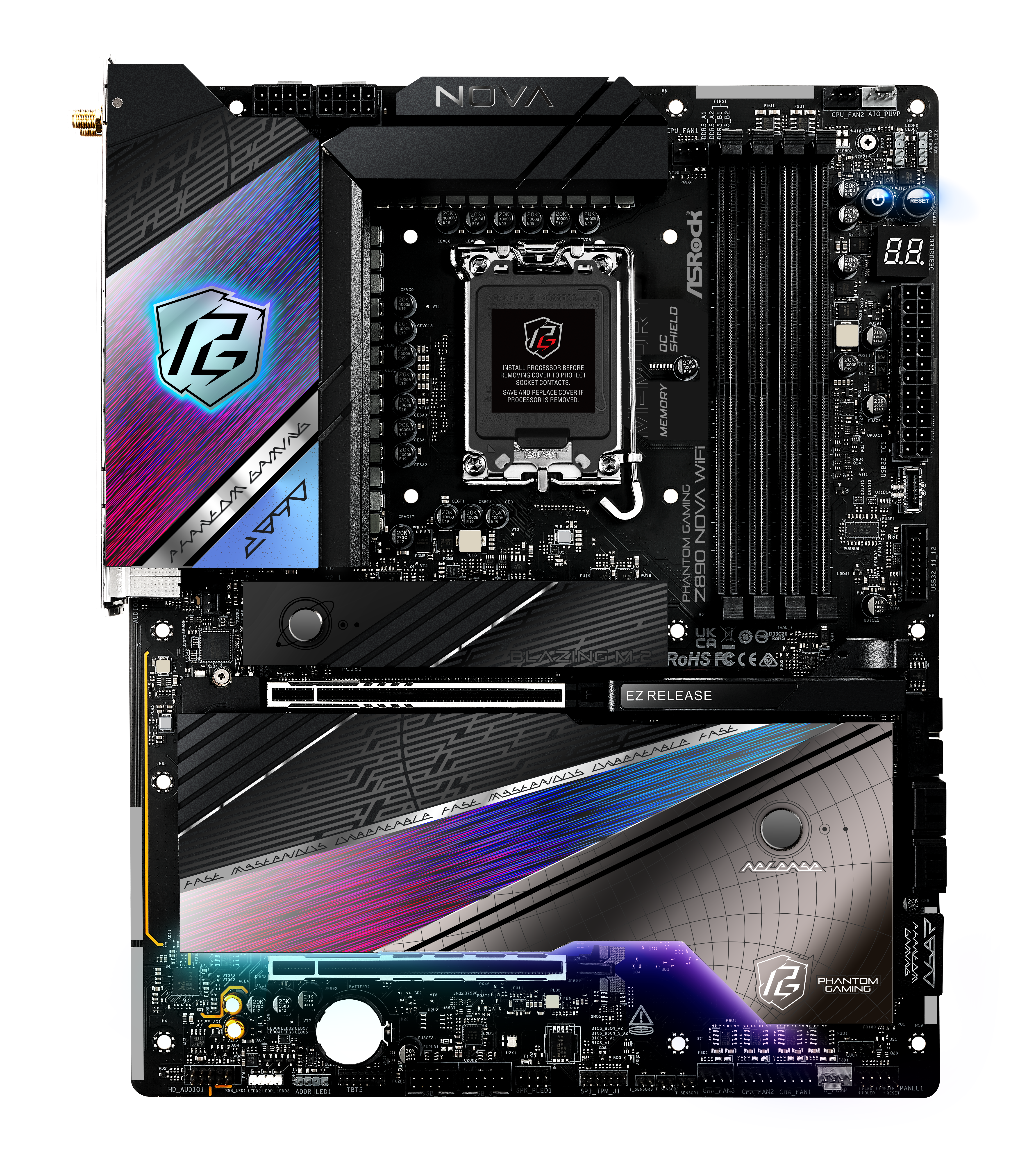 ASRock - Asrock Z890 Nova WIFI (LGA 1851) DDR5 ATX Motherboard