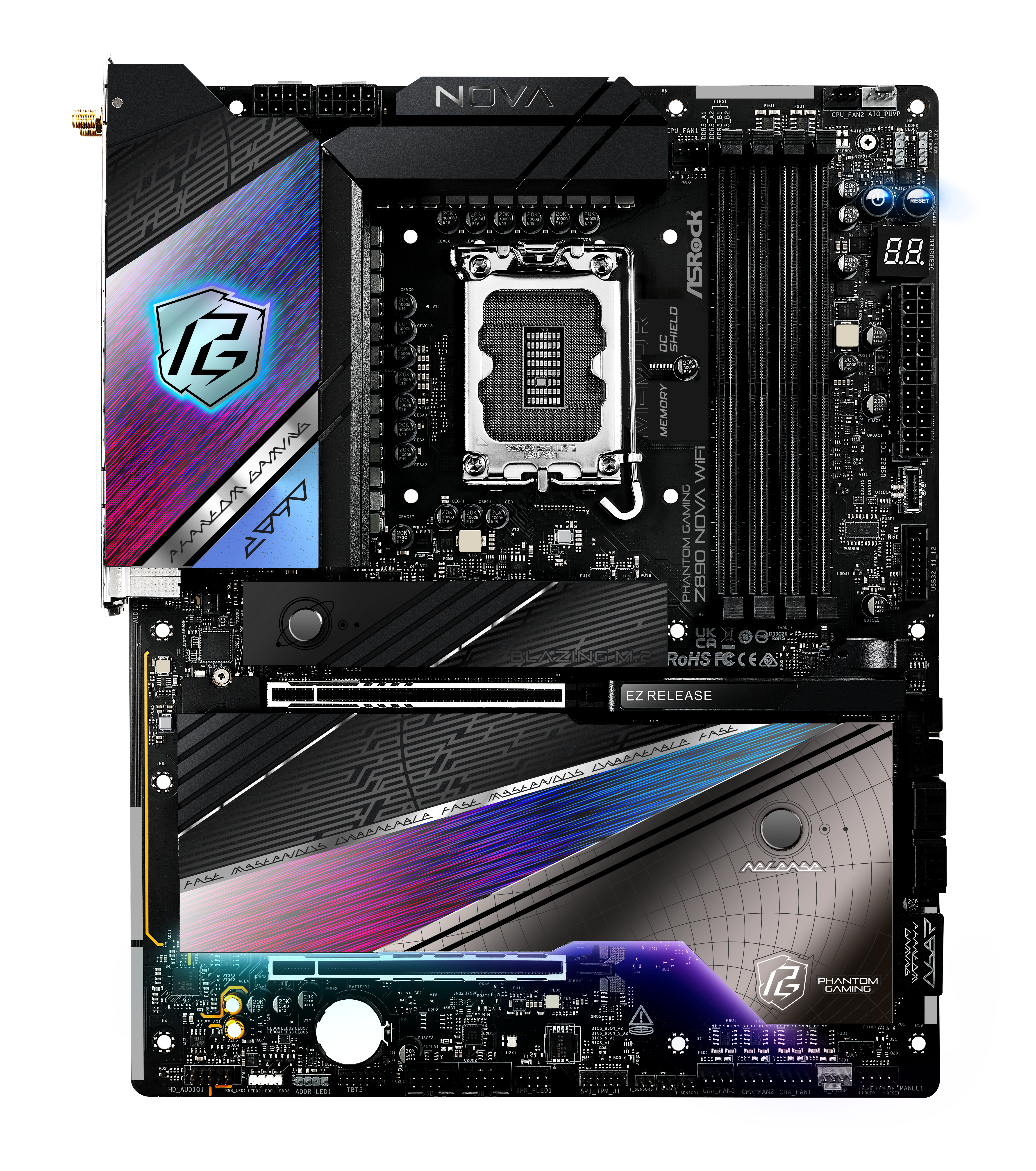 ASRock - Asrock Z890 Nova WIFI (LGA 1851) DDR5 ATX Motherboard