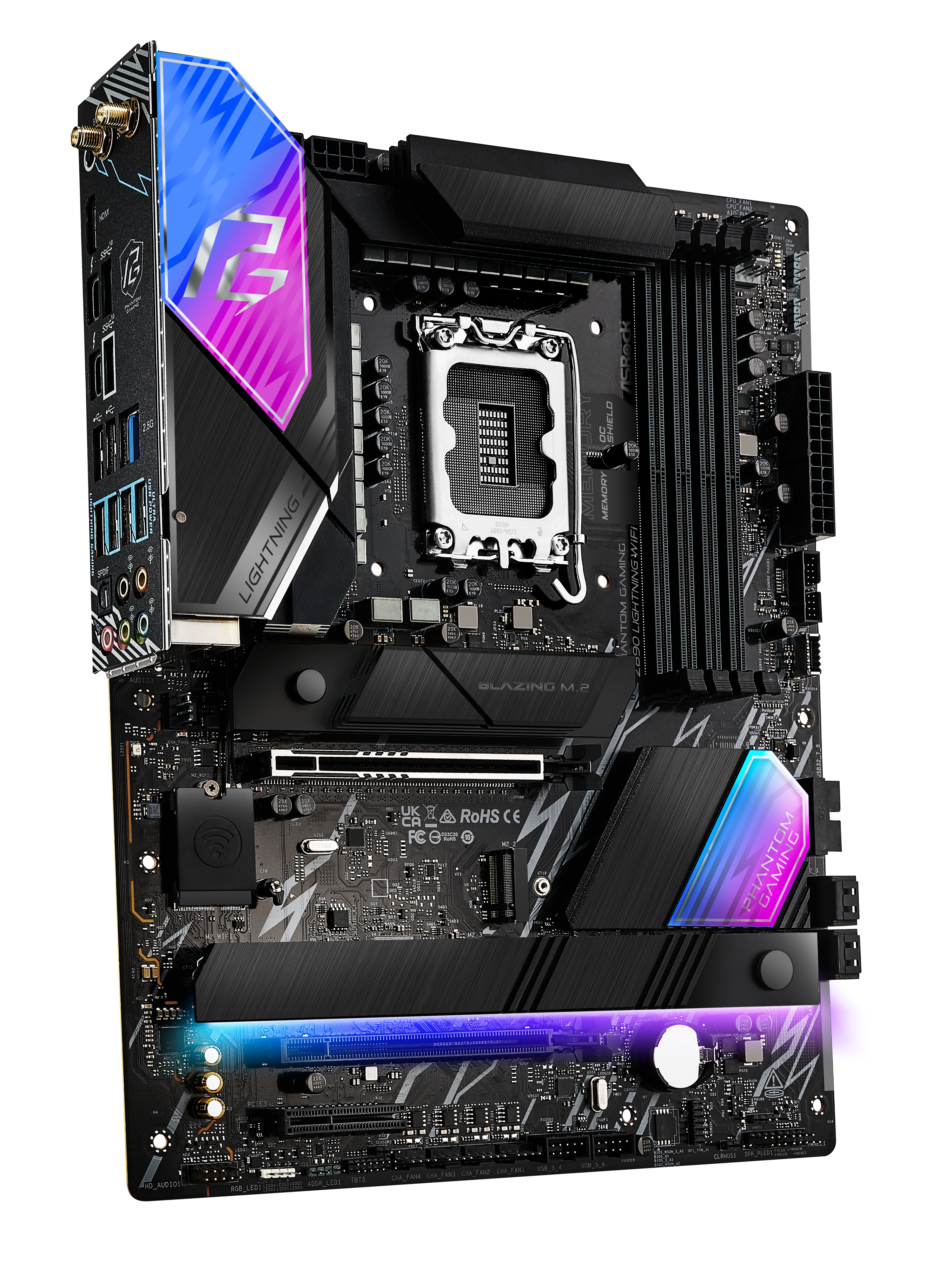 ASRock - Asrock Z890 Lightning WIFI (LGA 1851) DDR5 ATX Motherboard