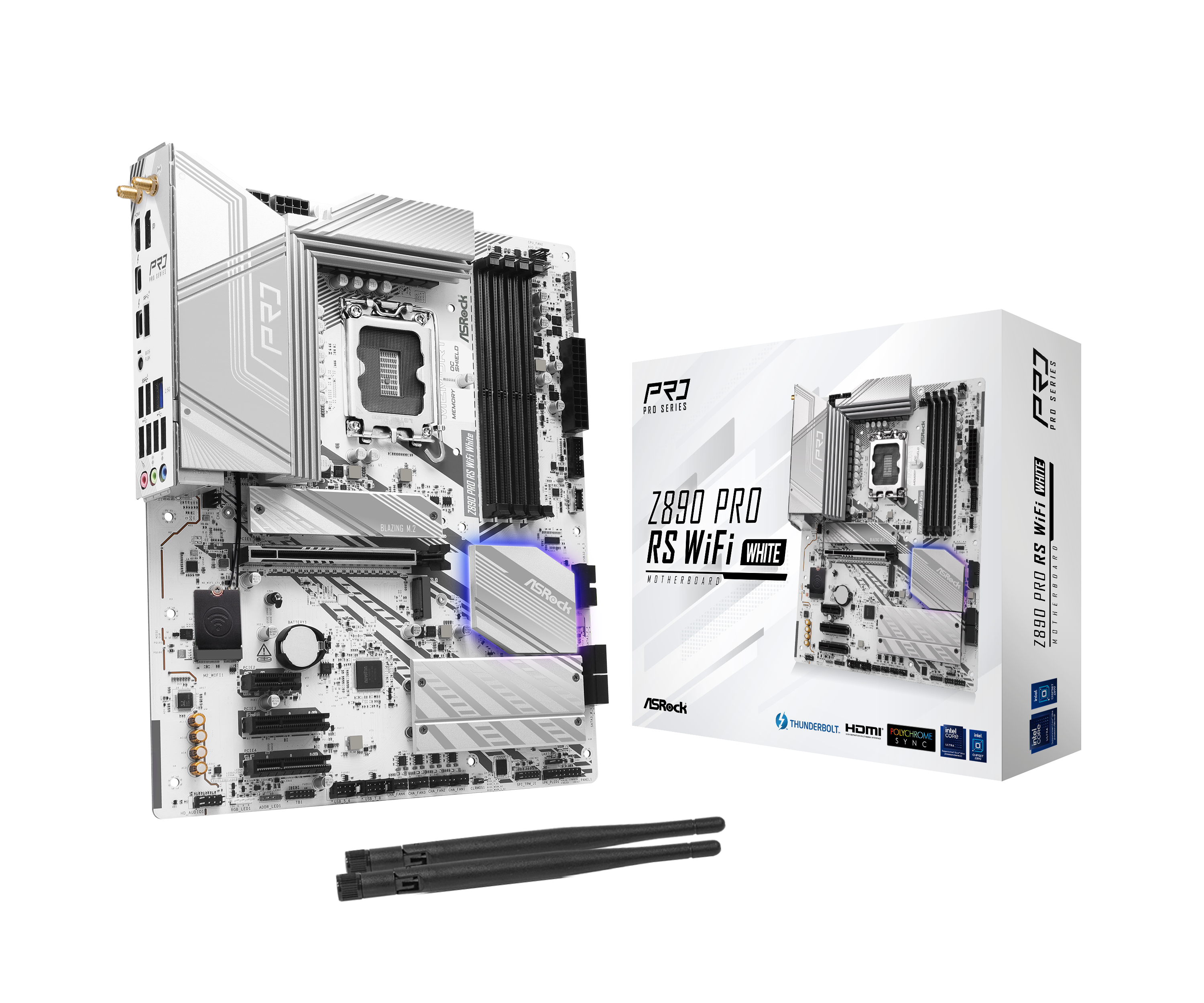 Asrock Z890 Pro RS WIFI White (LGA 1851) DDR5 ATX Motherboard