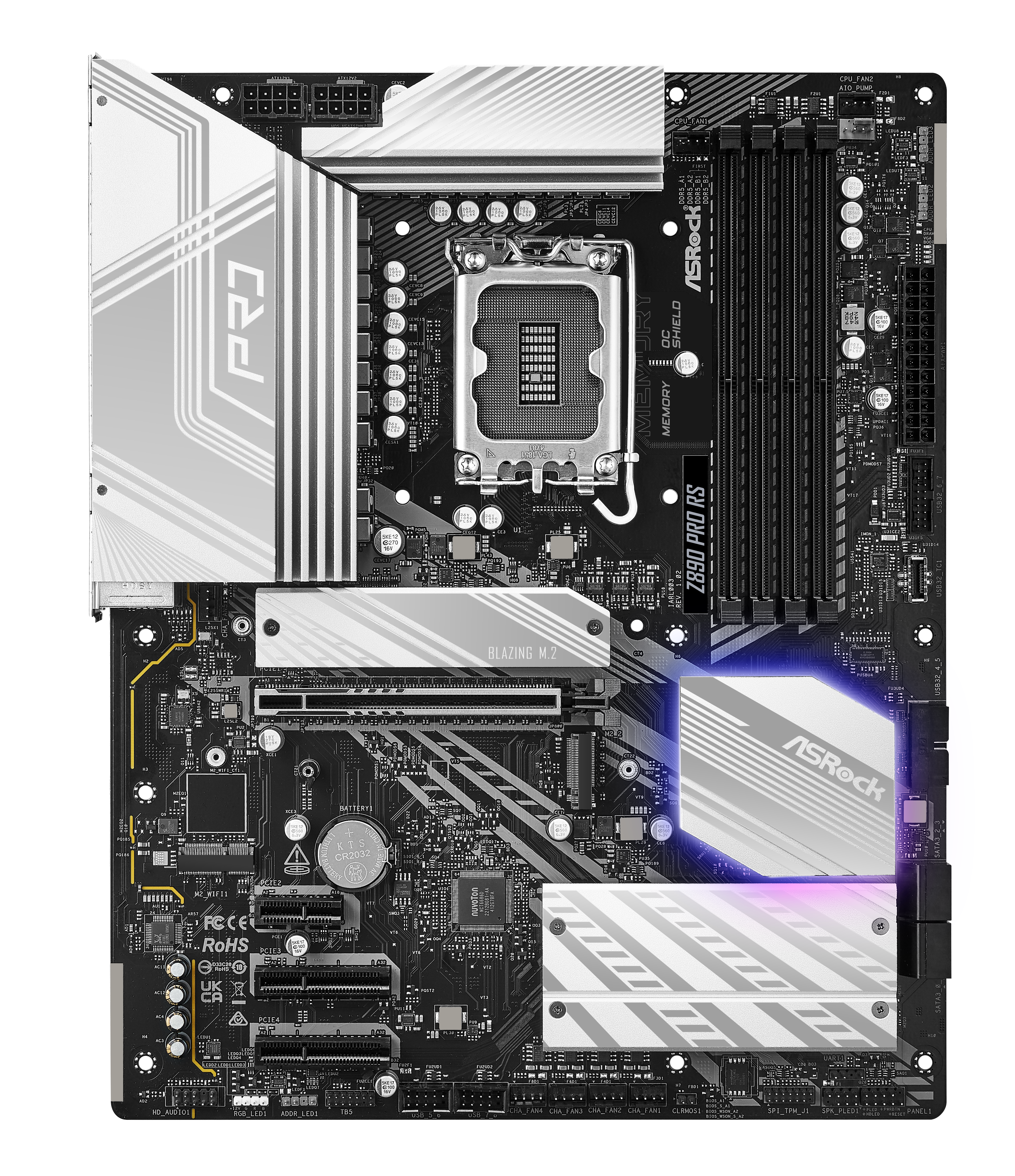 ASRock - Asrock Z890 Pro RS (LGA 1851) DDR5 ATX Motherboard