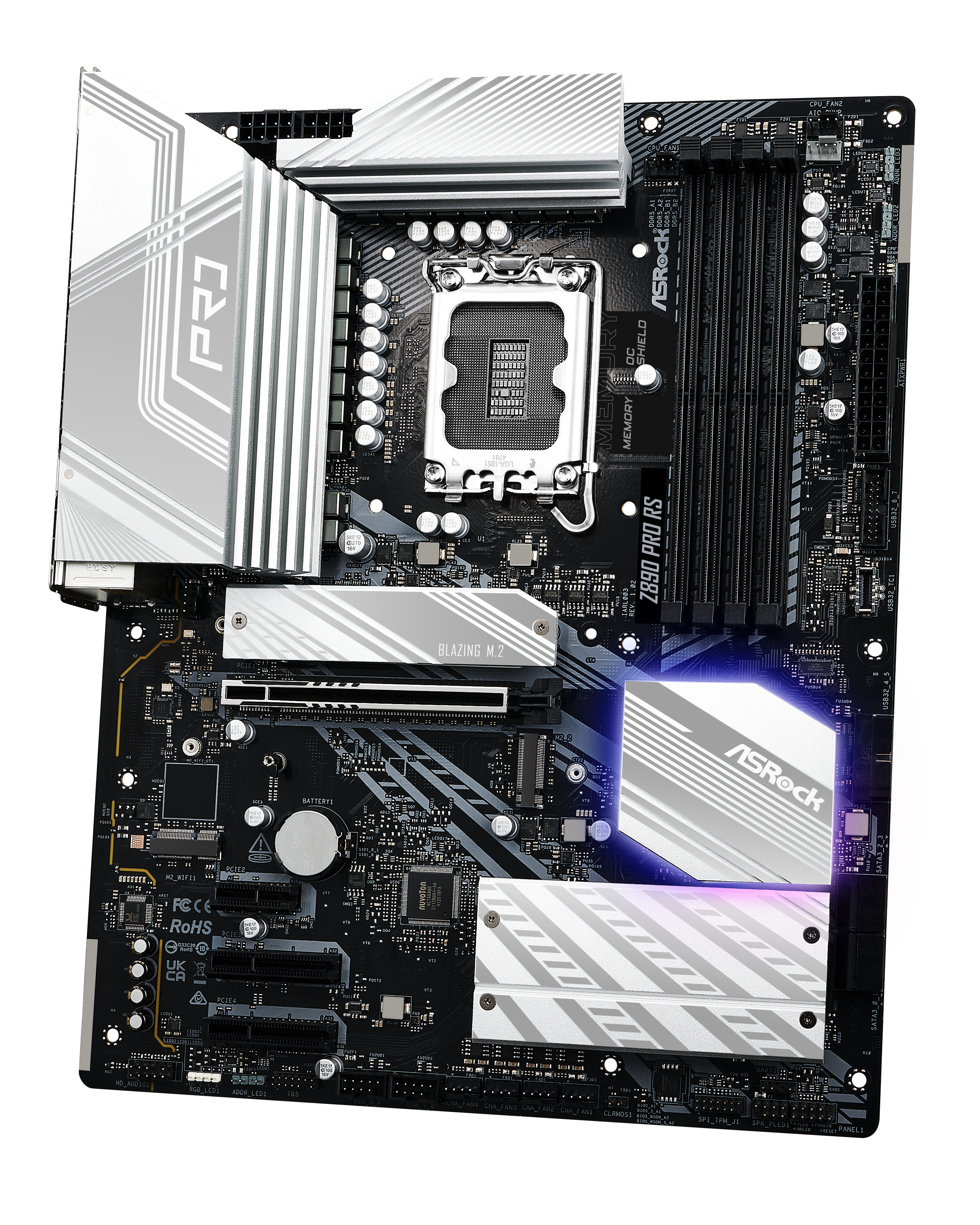 ASRock - Asrock Z890 Pro RS (LGA 1851) DDR5 ATX Motherboard