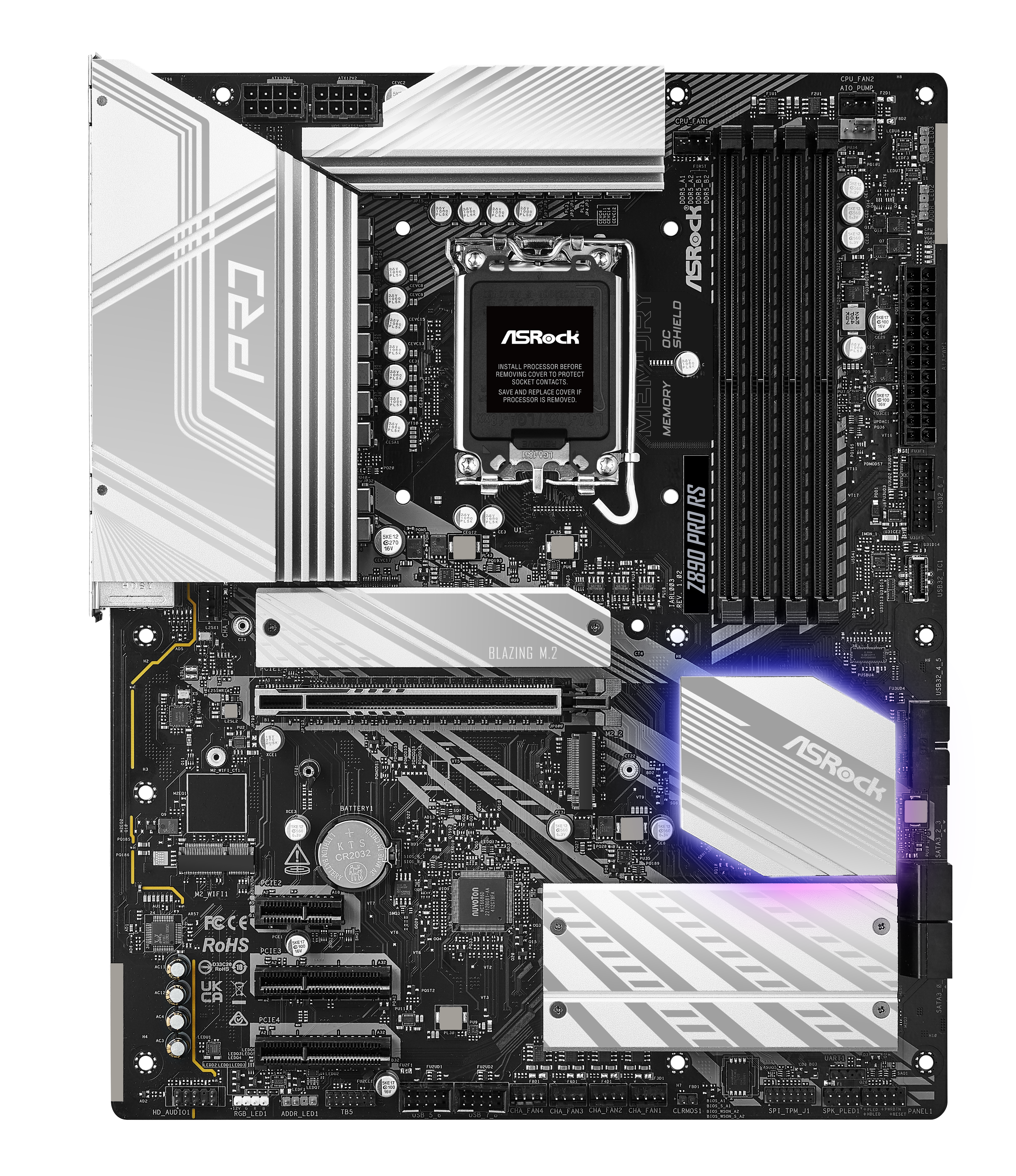 ASRock - Asrock Z890 Pro RS (LGA 1851) DDR5 ATX Motherboard