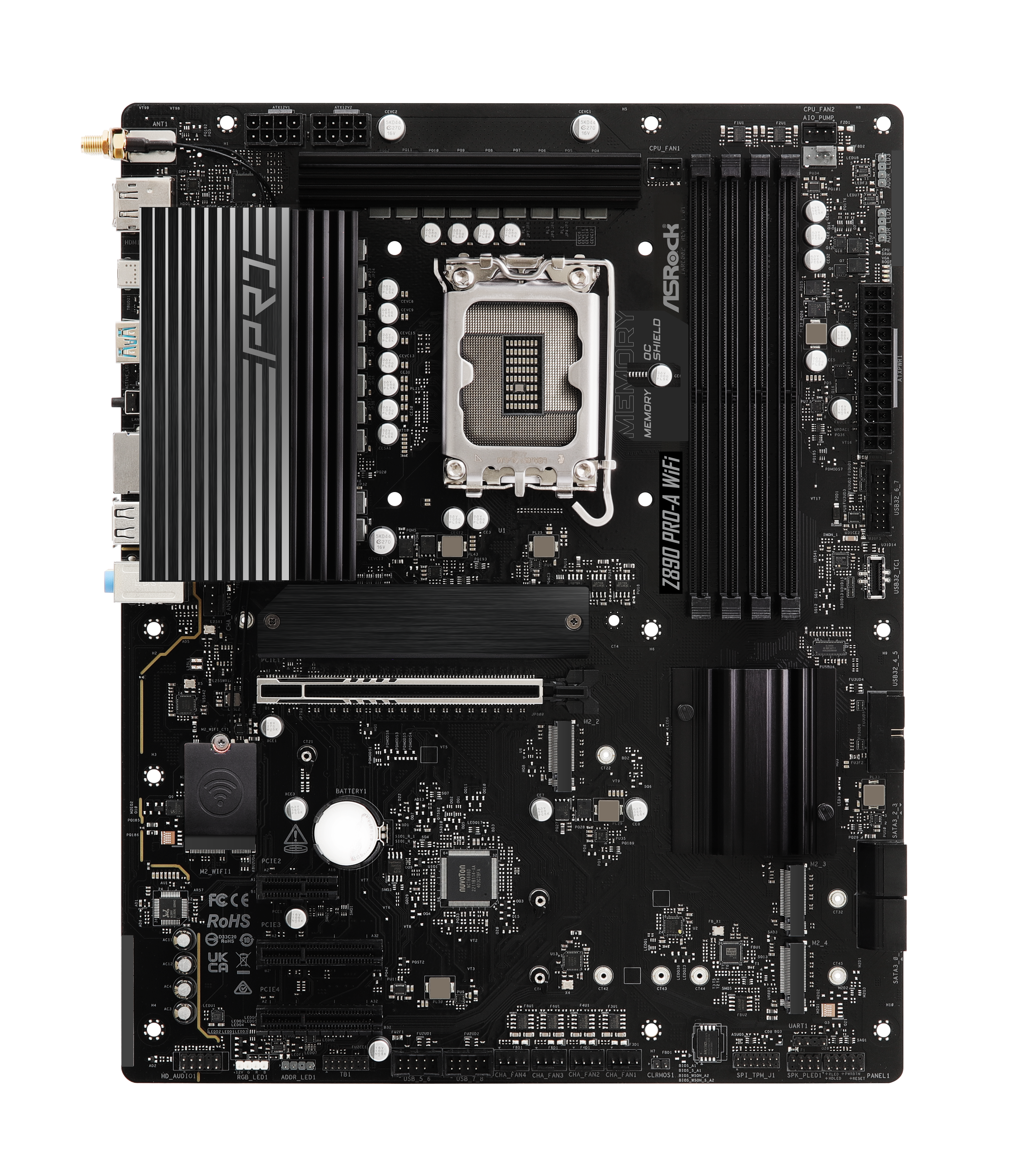 ASRock - Asrock Z890 Pro-A WIFI (LGA 1851) DDR5 ATX Motherboard