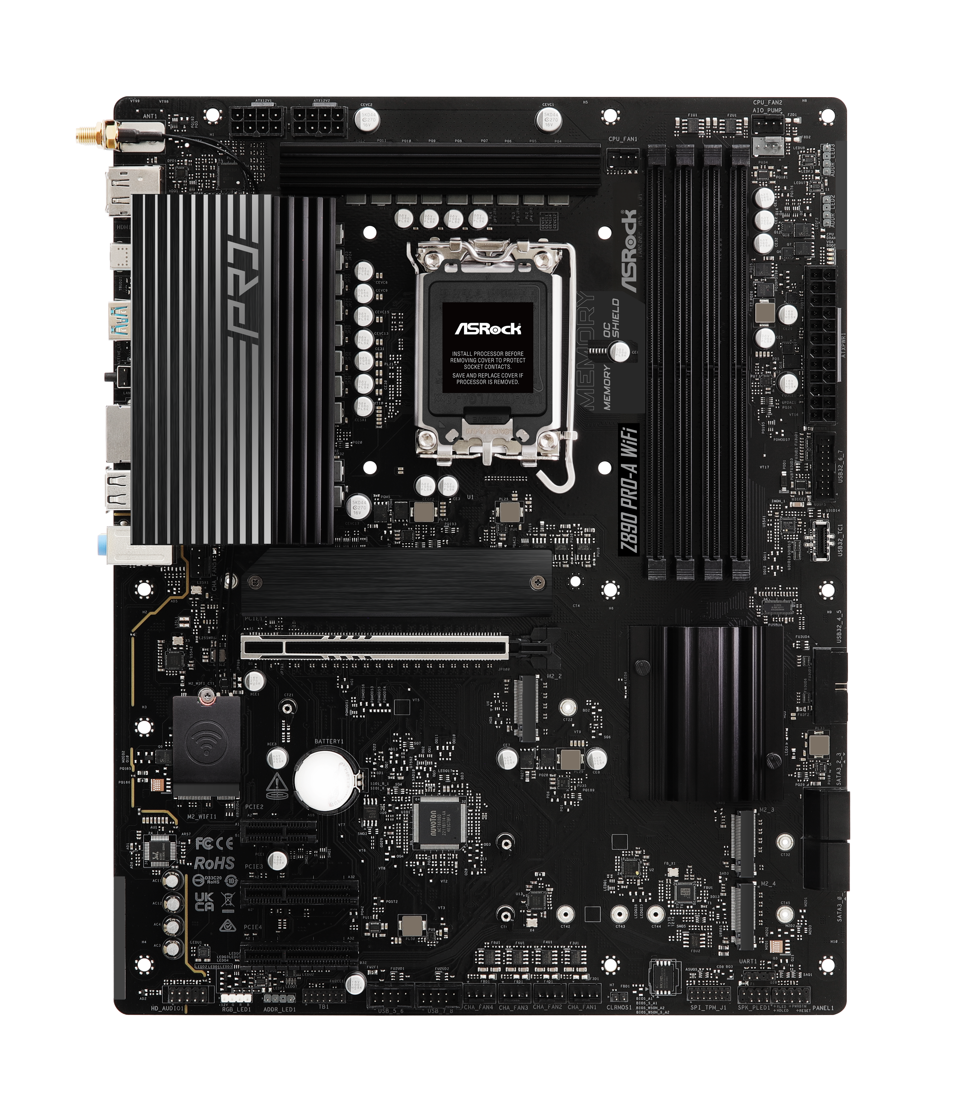 ASRock - Asrock Z890 Pro-A WIFI (LGA 1851) DDR5 ATX Motherboard