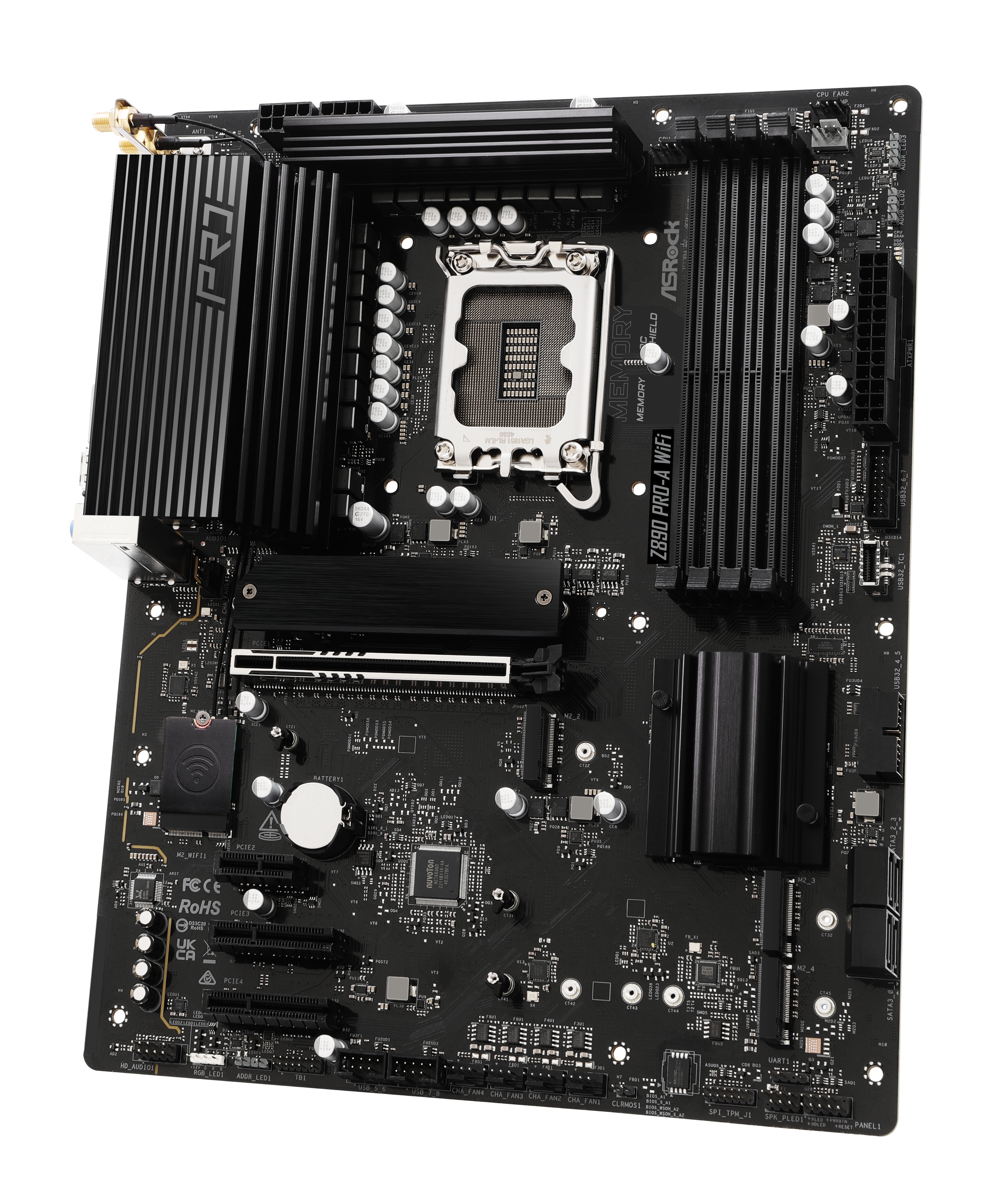 ASRock - Asrock Z890 Pro-A WIFI (LGA 1851) DDR5 ATX Motherboard