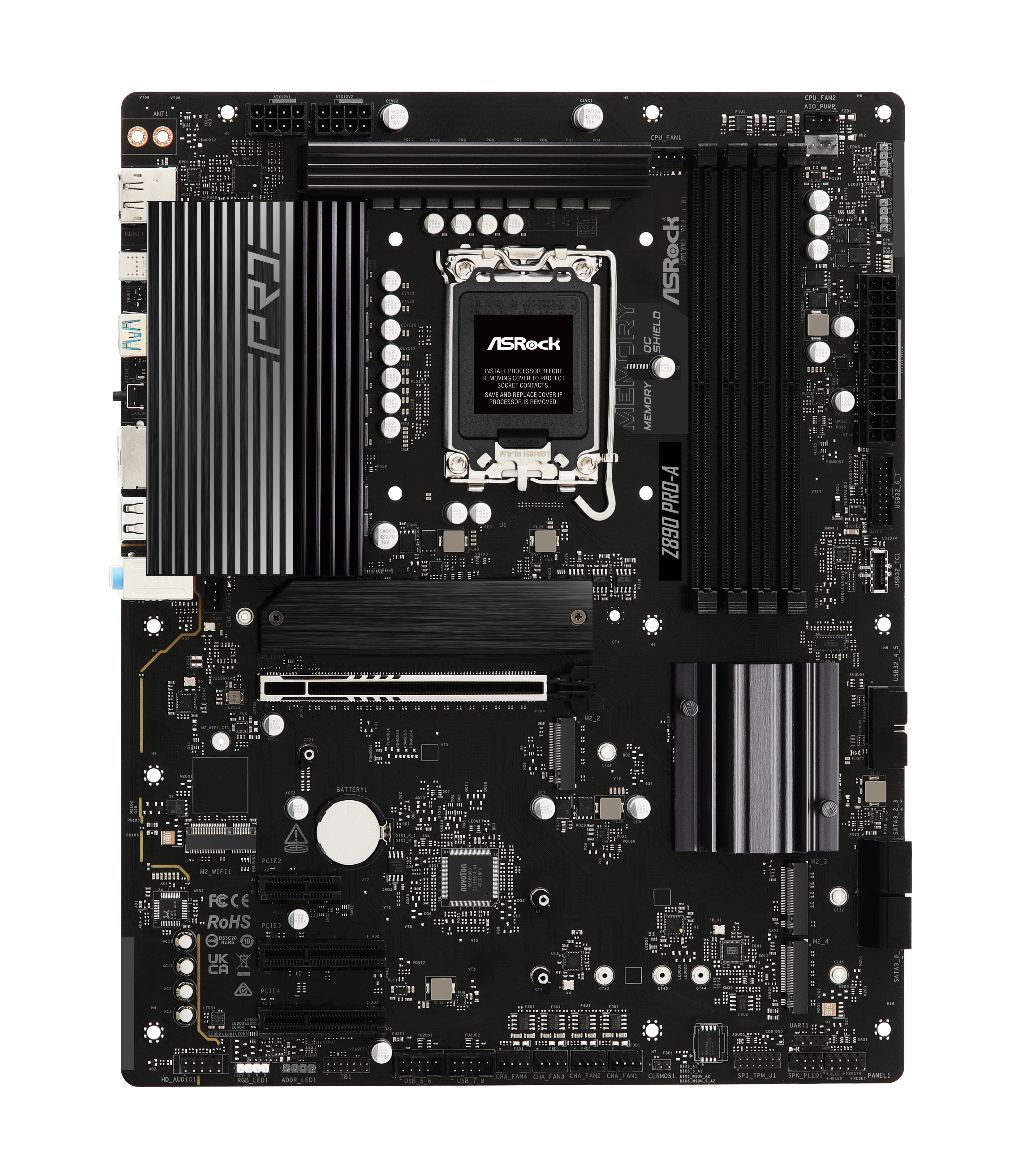 ASRock - Asrock Z890 Pro-A (LGA 1851) DDR5 ATX Motherboard