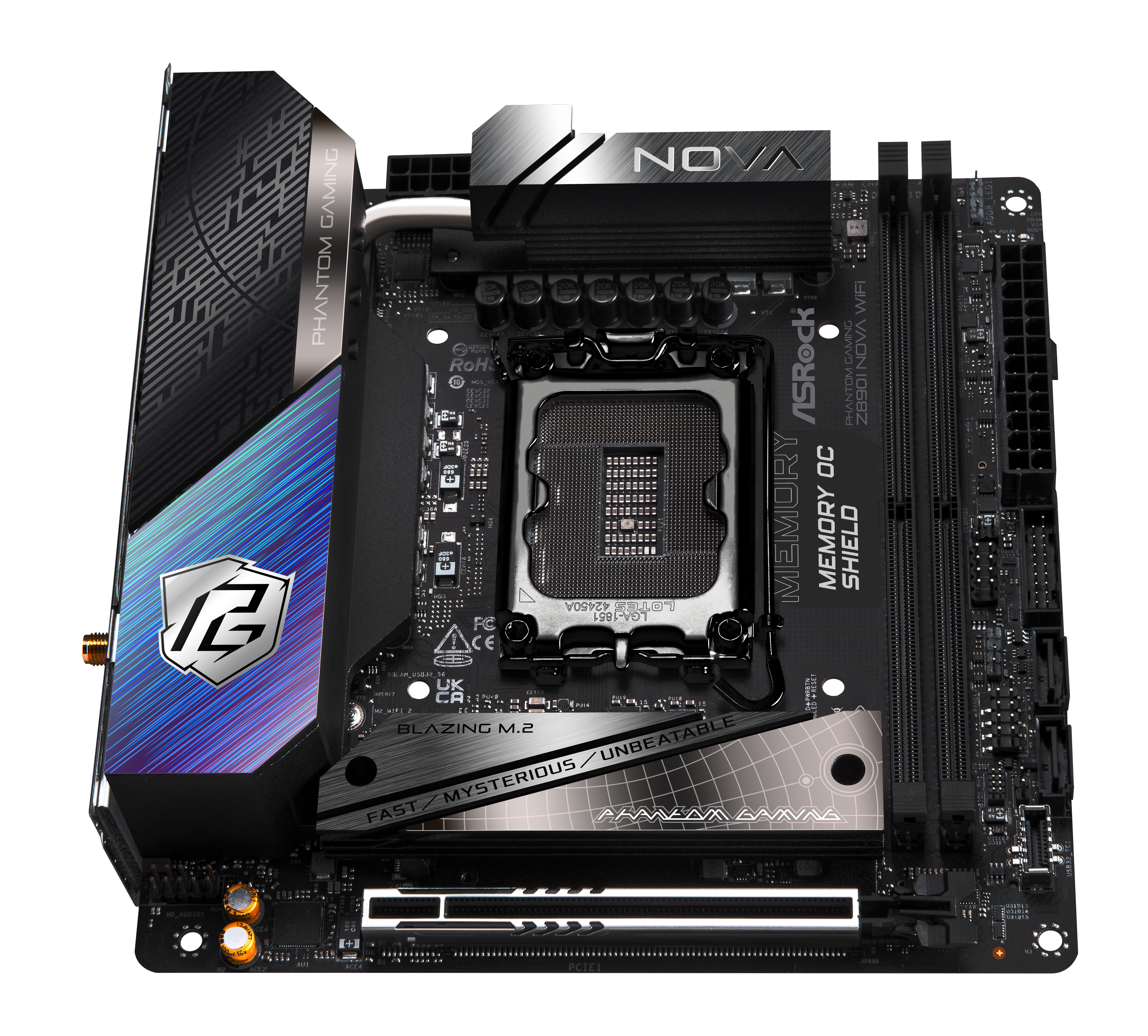 ASRock - Asrock Z890I Nova WIFI (LGA 1851) DDR5 Mini ITX Motherboard