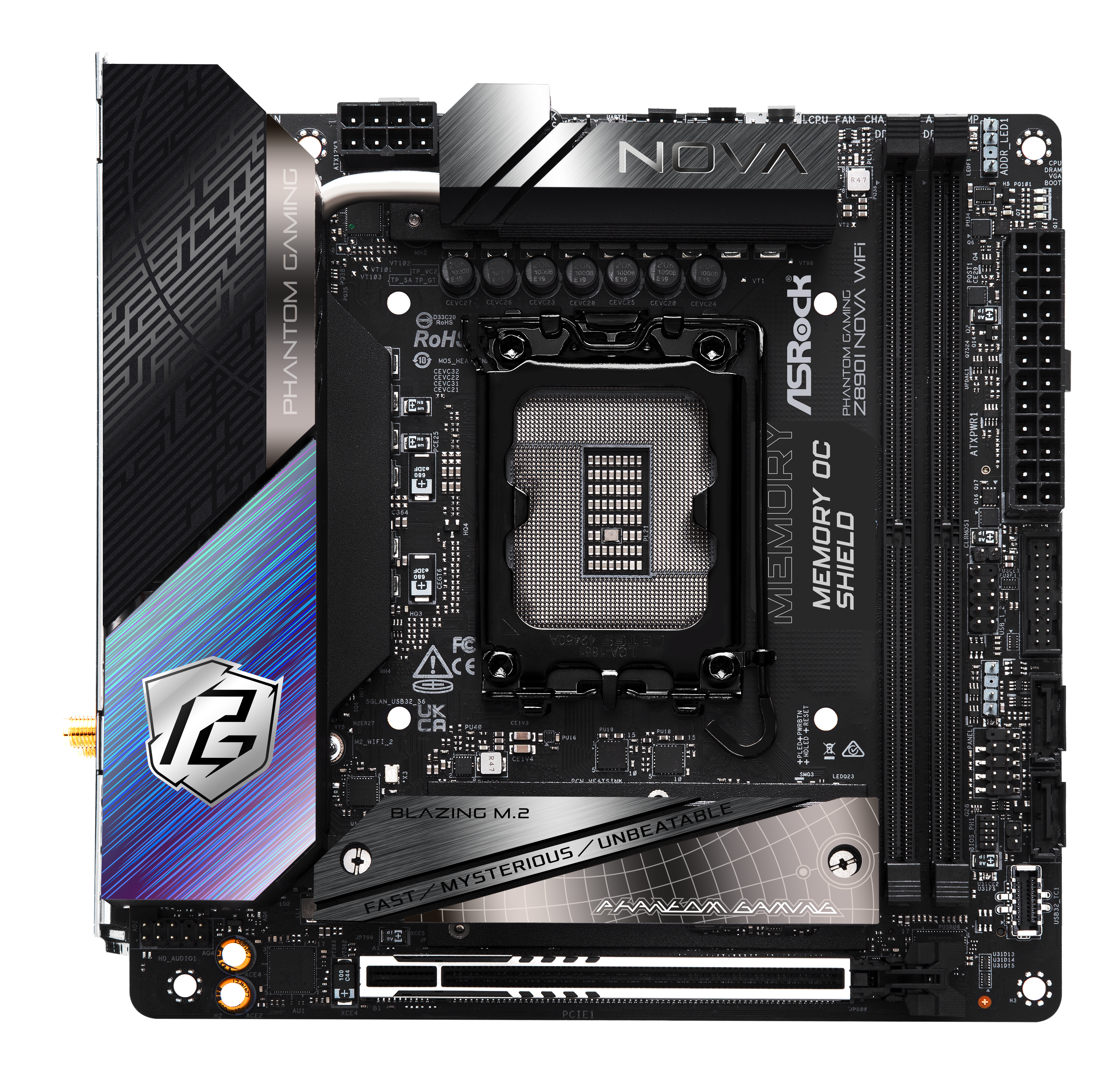 ASRock - Asrock Z890I Nova WIFI (LGA 1851) DDR5 Mini ITX Motherboard